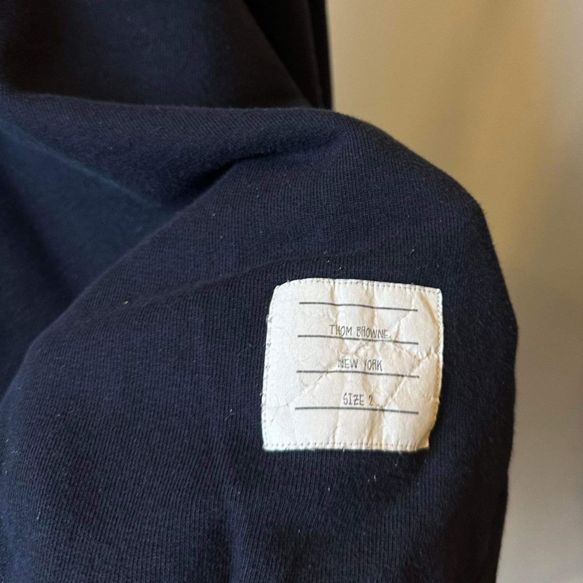Thom Browne THOM BROWNE BACK STRIPED NAVY SWEATER Size US M / EU 48-50 / 2 - 5 Thumbnail