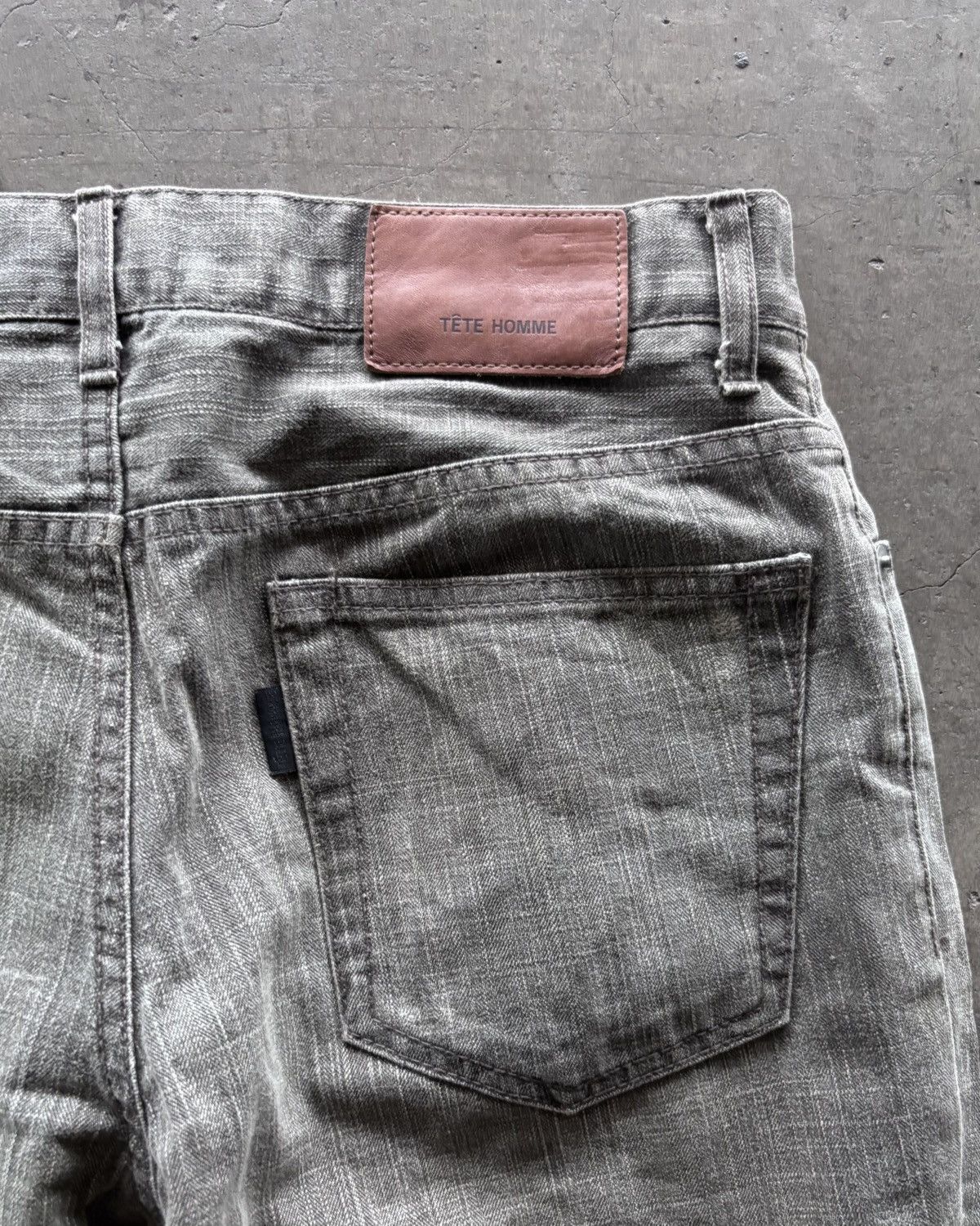 Issey Miyake × Japanese Brand × Tete Homme Tete Homme Brown Flared Denim Jeans Size US 31 - 7 Thumbnail