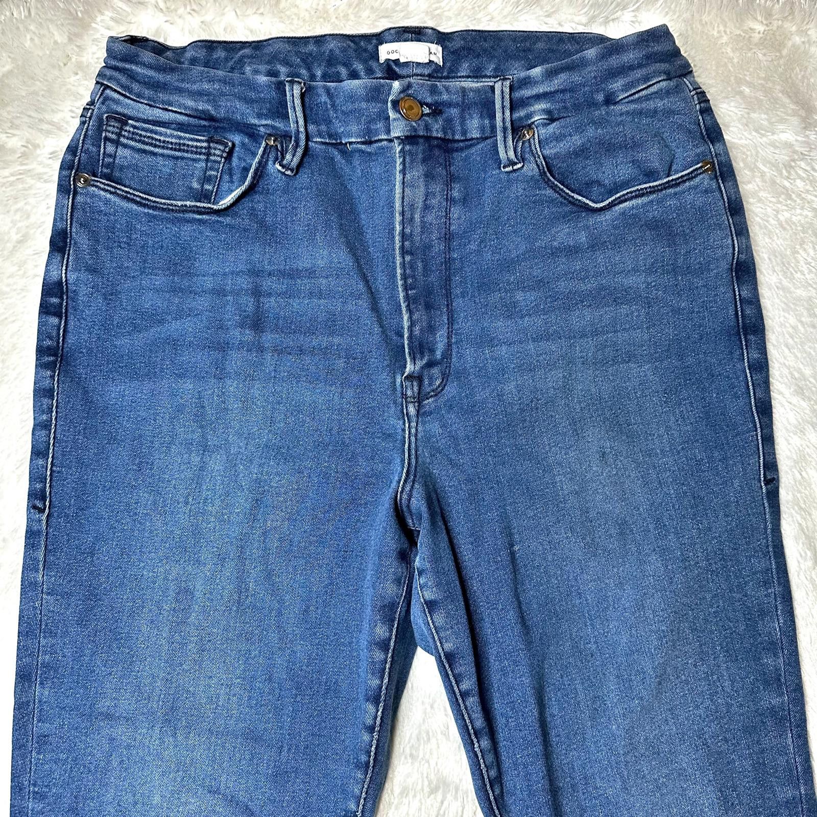 Good American Good American Women's Distressed Skinny Jeans Blue 14/16 Size 36" / US 14 / IT 50 - 3 Thumbnail