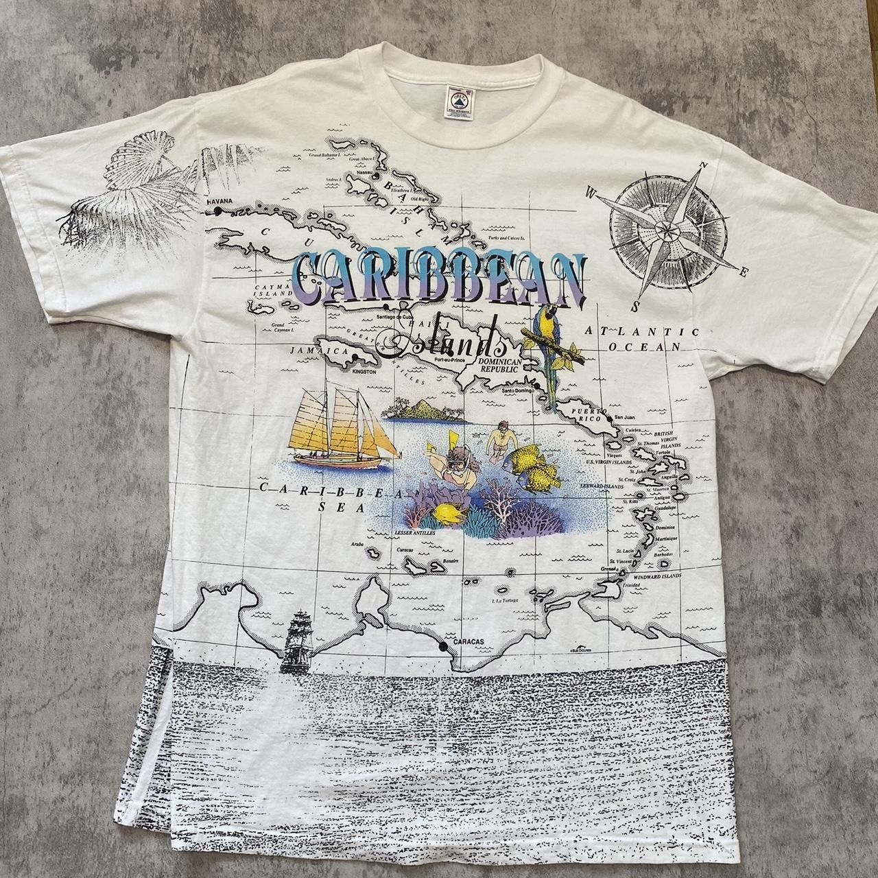 90s Caribbean Vintage Retro Delta Full Print Vacation