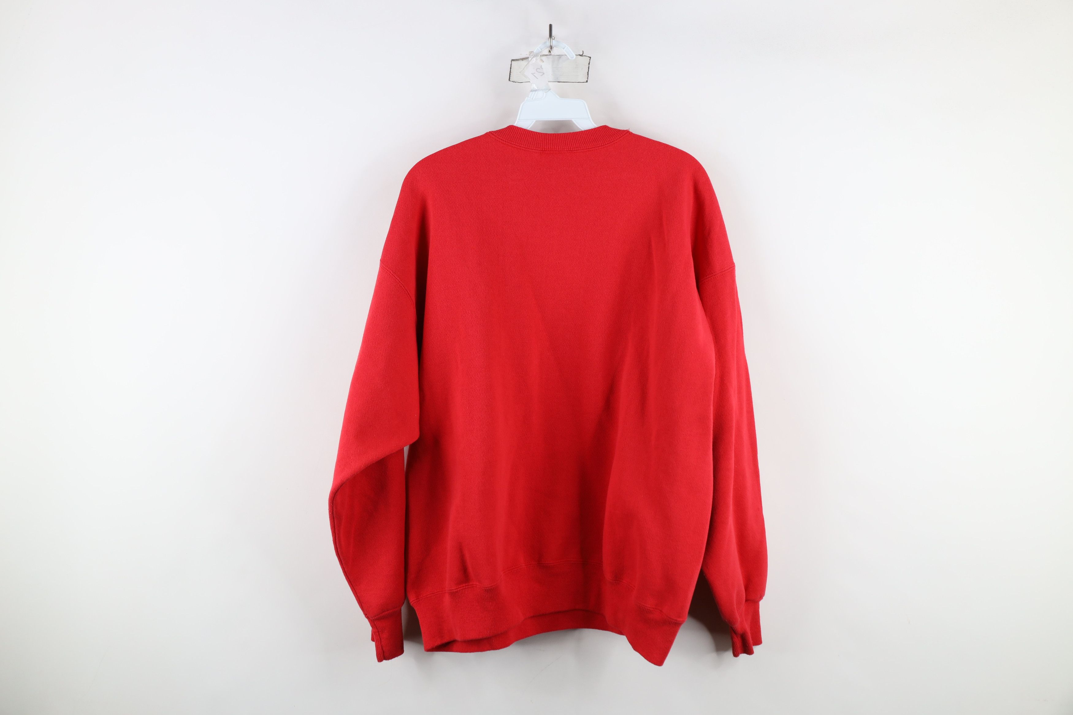 Vintage Vintage 90s Christmas Give Your Heart Santa Sweatshirt Red Size XXL / US 16-18 / IT 52-54 - 10 Thumbnail