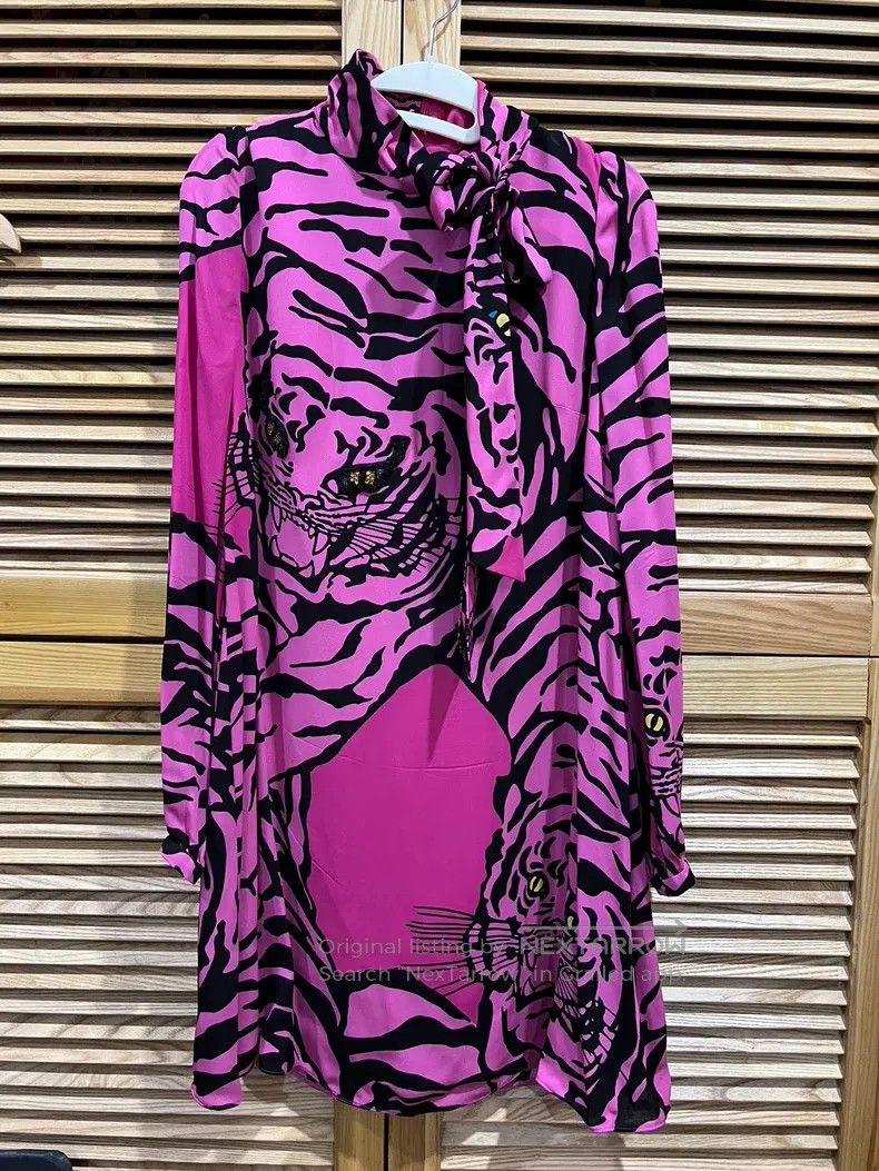 Valentino Valentino Silk tiger dress Size S / US 4 / IT 40 - 1 Thumbnail