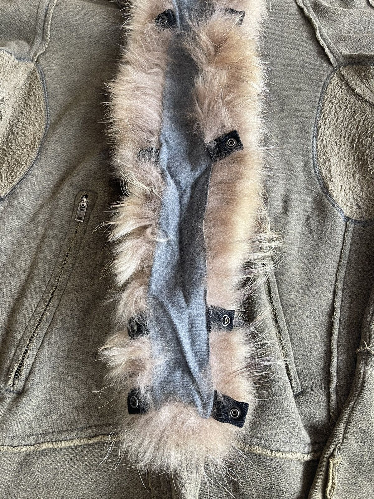 Le Grande Bleu (L.G.B.) Raccoon Fur Parka Hoodie Sweatshirt Size US M / EU 48-50 / 2 - 5 Thumbnail