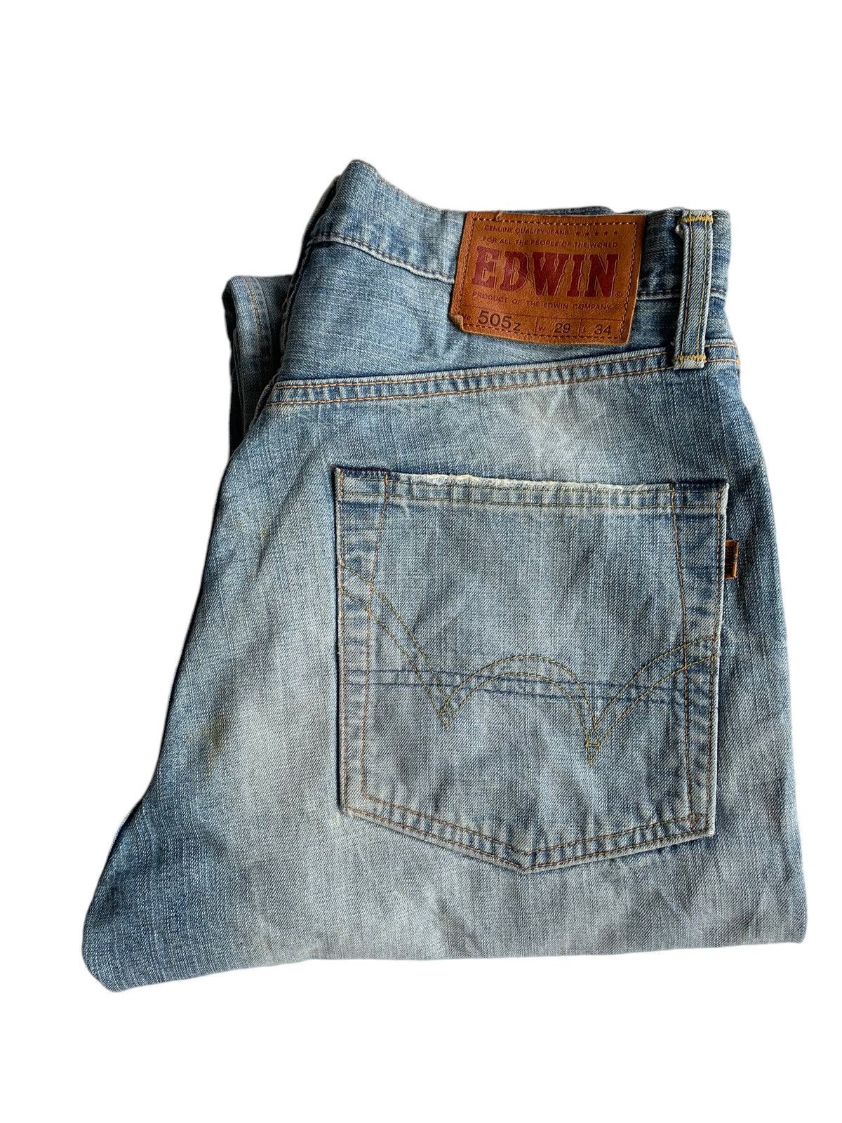 Edwin × Kapital × Vintage EDWIN 505Z SELVEDGE DISTRESSED DENIM Size US 29 - 8 Thumbnail