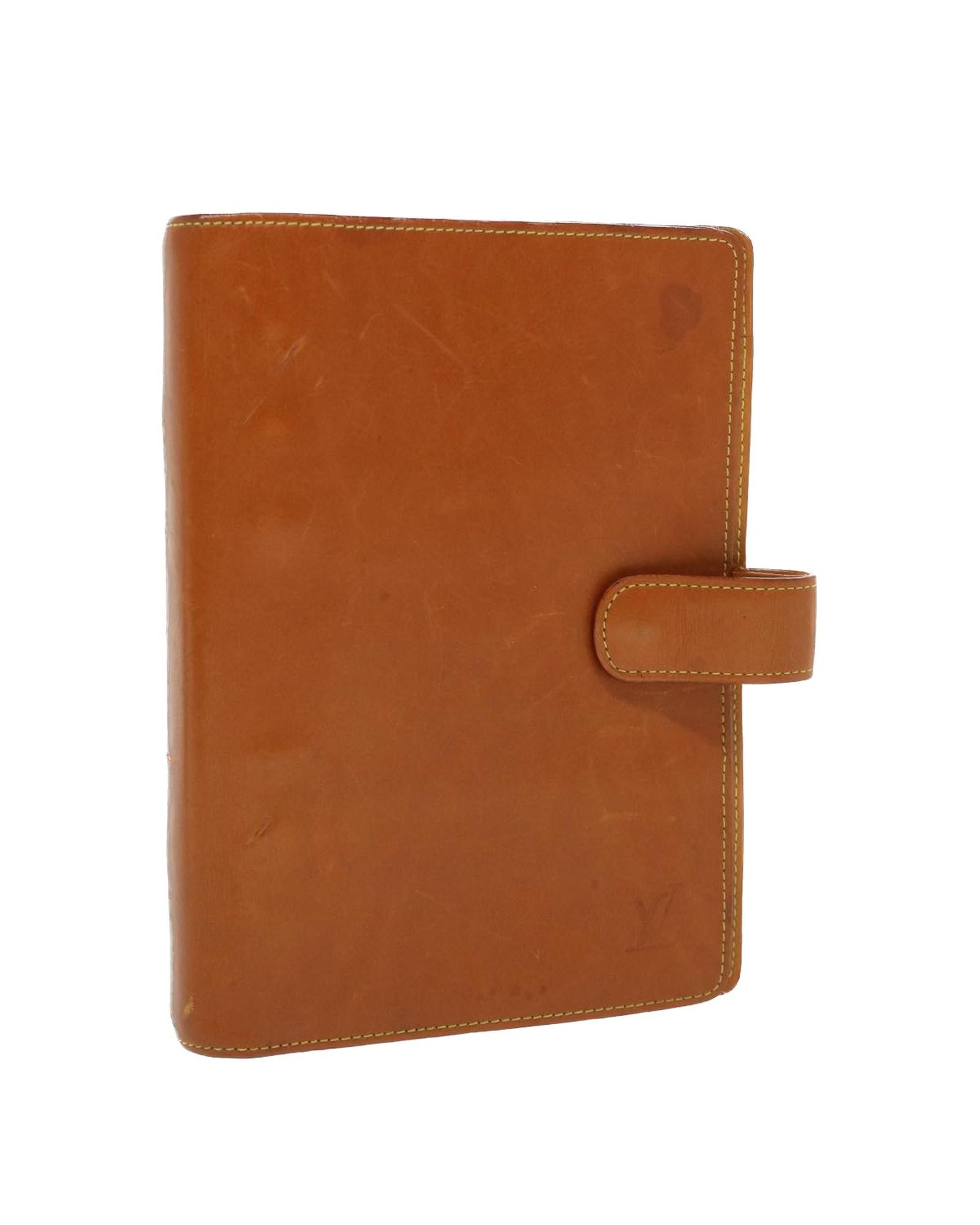 image of Louis Vuitton Nomad Leather Day Planner Cover in Beige, Women's