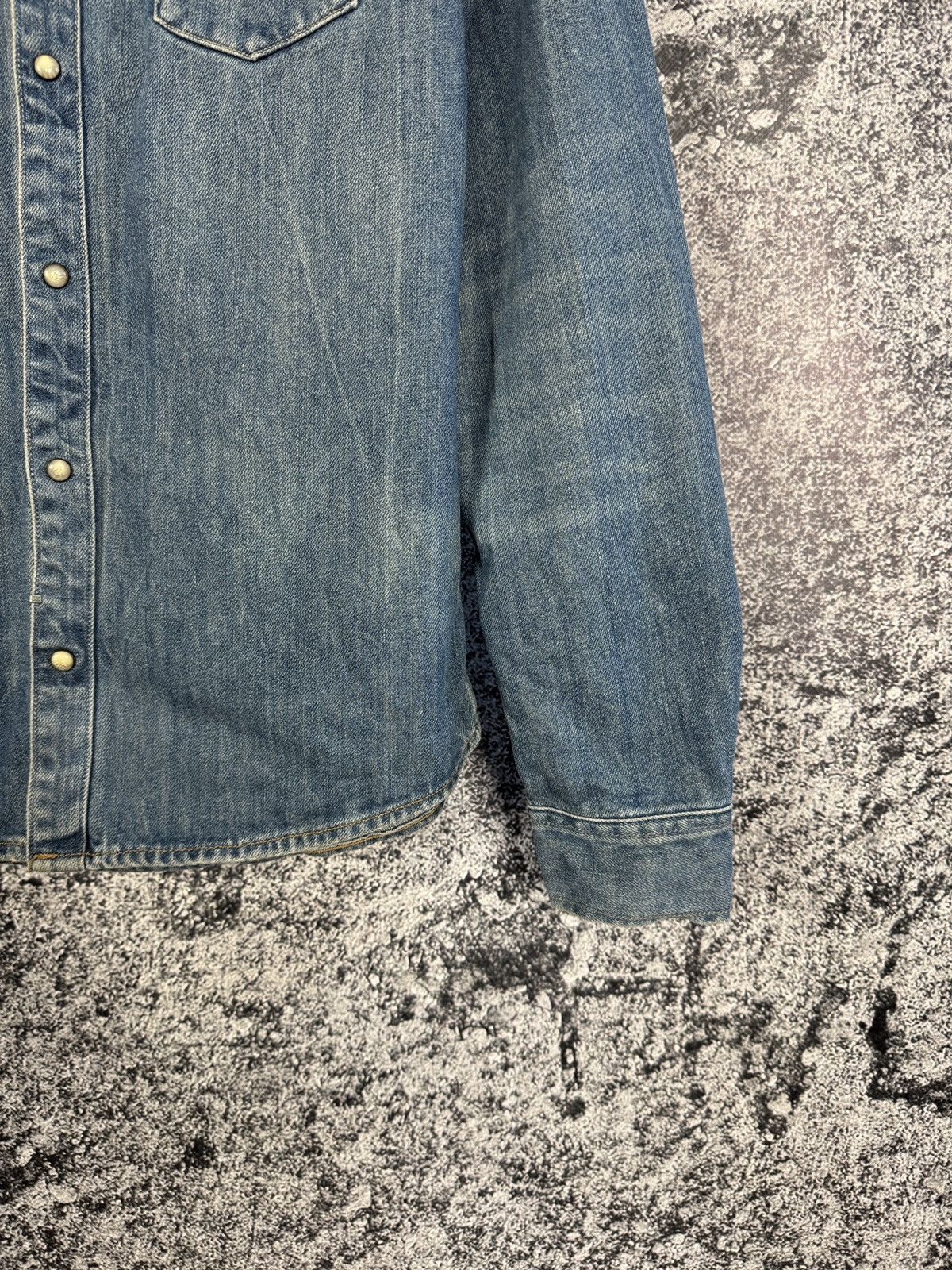 Allsaints Allsaints Spitalfields Bedford Denim Shirt Snap Button Sz M Size US M / EU 48-50 / 2 - 5 Thumbnail