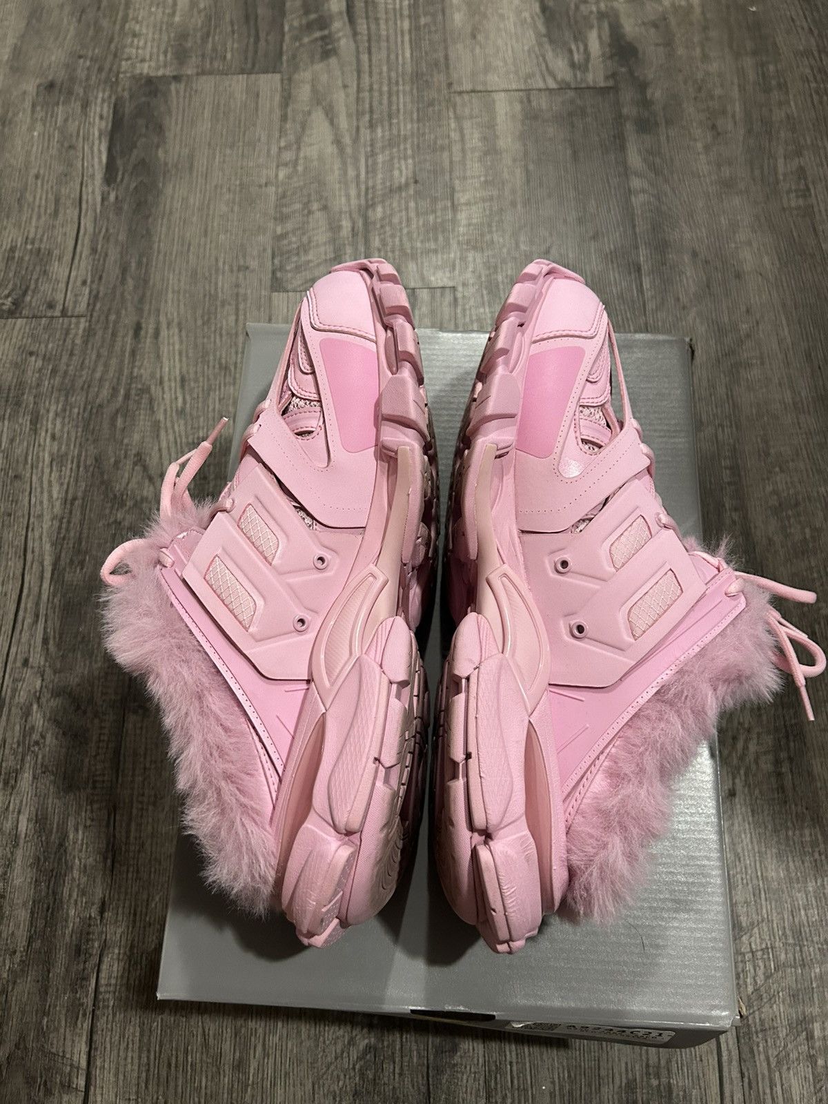 Balenciaga Balenciaga Track Mule Pink Faux Fur (Women’s) Size US 9 / EU 42 - 4 Thumbnail