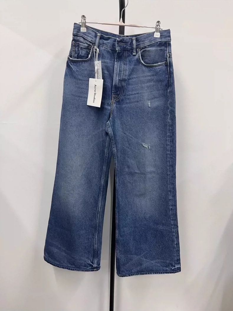 Acne Studios Acne Studios High-Waisted Wide-Leg Jeans-dmc Size US 27 - 1 Thumbnail
