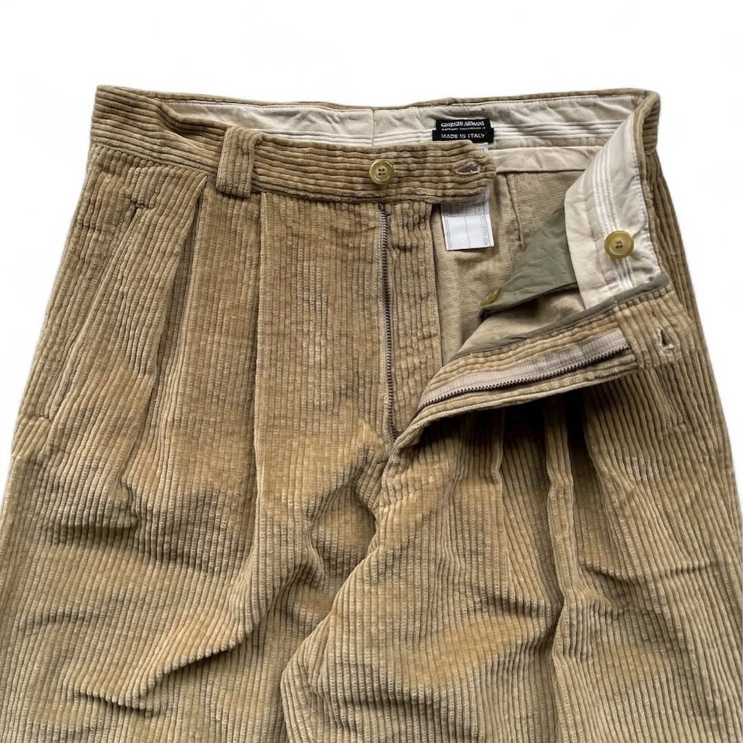 Giorgio Armani FINAL DROP‼️Archive Giorgio Armani Corduroy Wide Baggy Pants Size US 32 / EU 48 - 9 Thumbnail