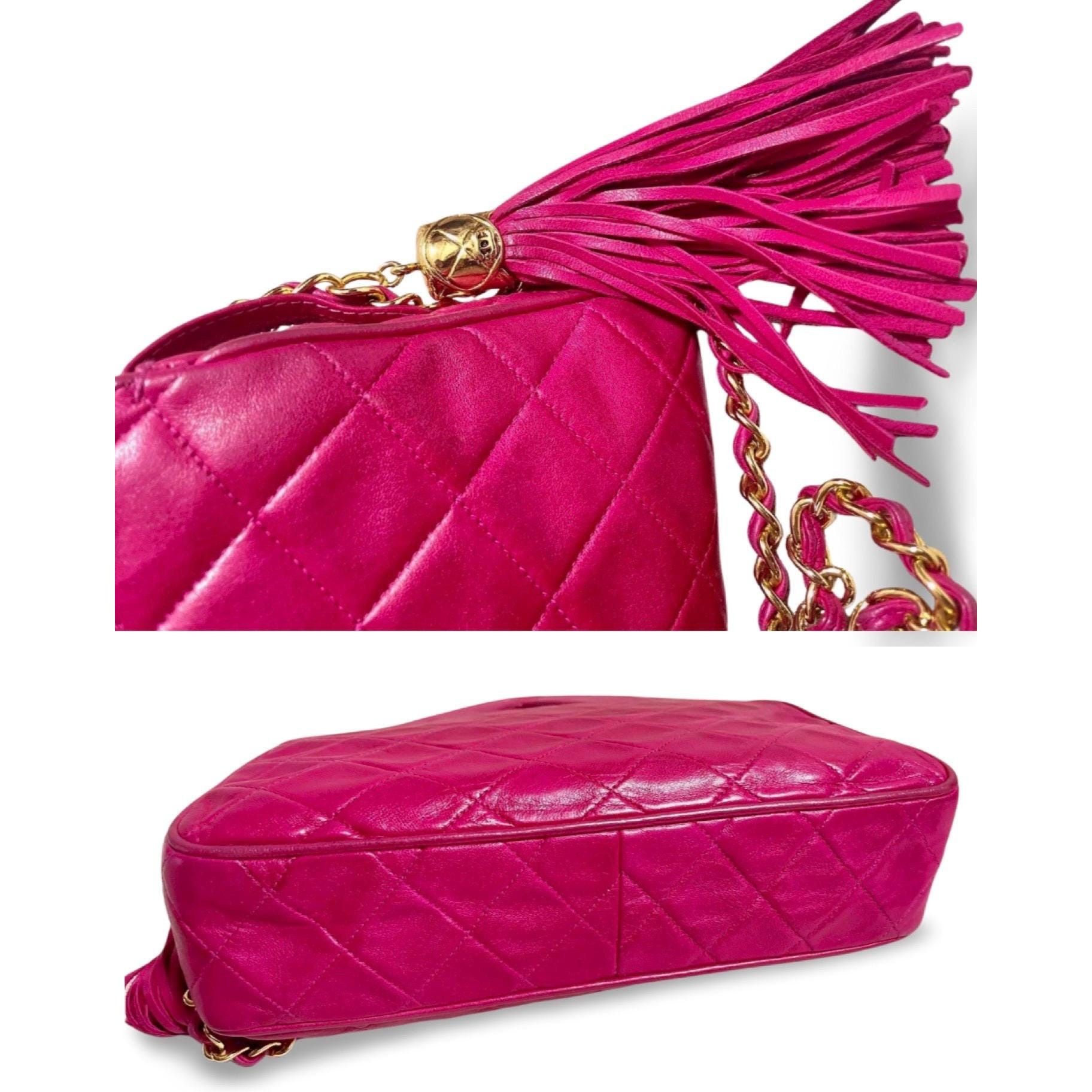 Chanel Vintage CHANEL fusia pink leather chain shoulder bag Size ONE SIZE - 4 Thumbnail