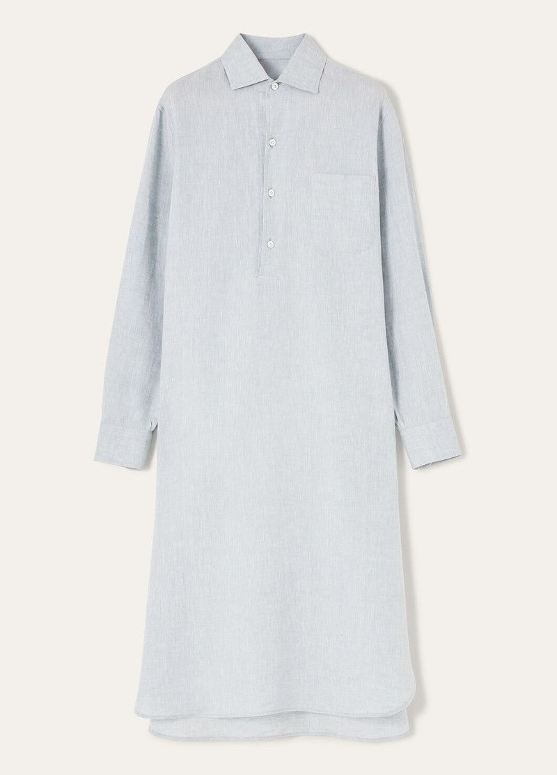 Loro Piana o1srvl11e0526 FAP3840 Lora Dress in Light Blue Size L / US 10 / IT 46 - 1 Thumbnail