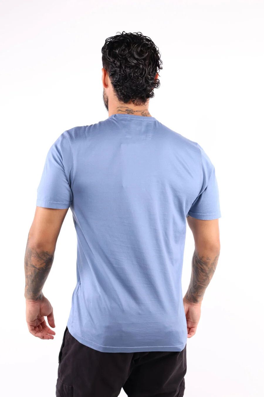 C.P. Company o1y1224 Logo Crewneck T-Shirt in Blue Size US XL / EU 56 / 4 - 4 Thumbnail