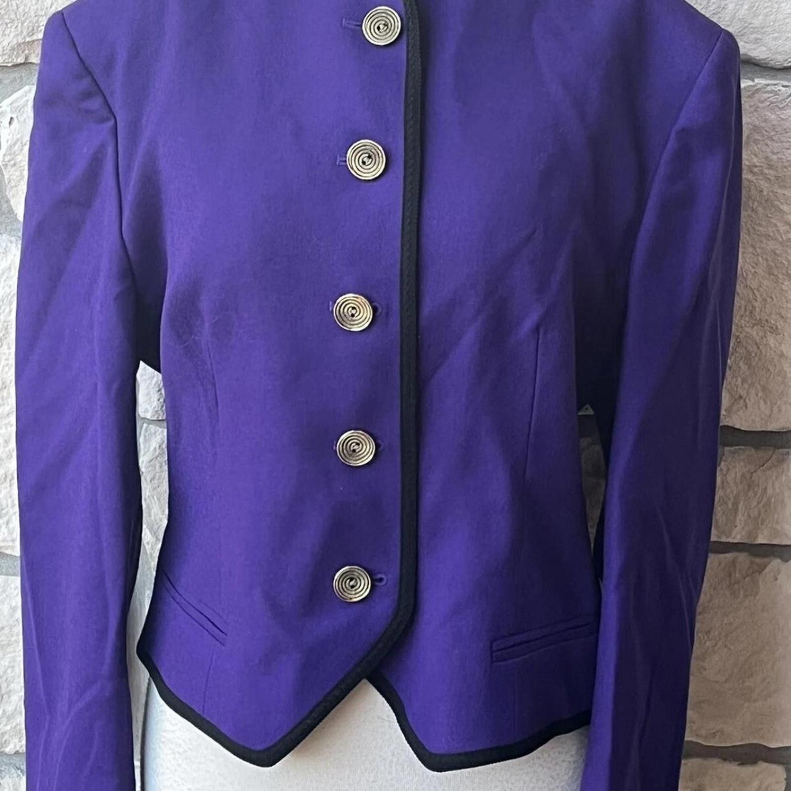 Jaeger Vintage Jaeger Purple Wool To Fit Blazer medium Size M / US 6-8 / IT 42-44 - 1 Thumbnail