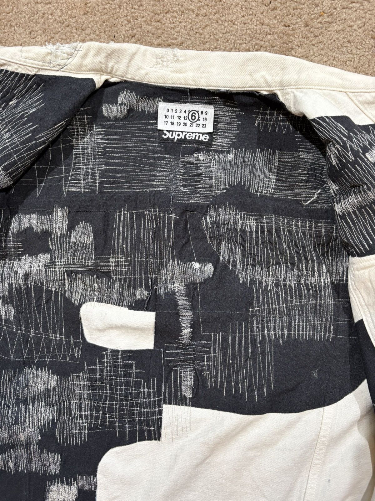 Maison Margiela × Supreme Supreme x Maison Margiela Selvedge Jacket (White) Size US L / EU 52-54 / 3 - 8 Thumbnail