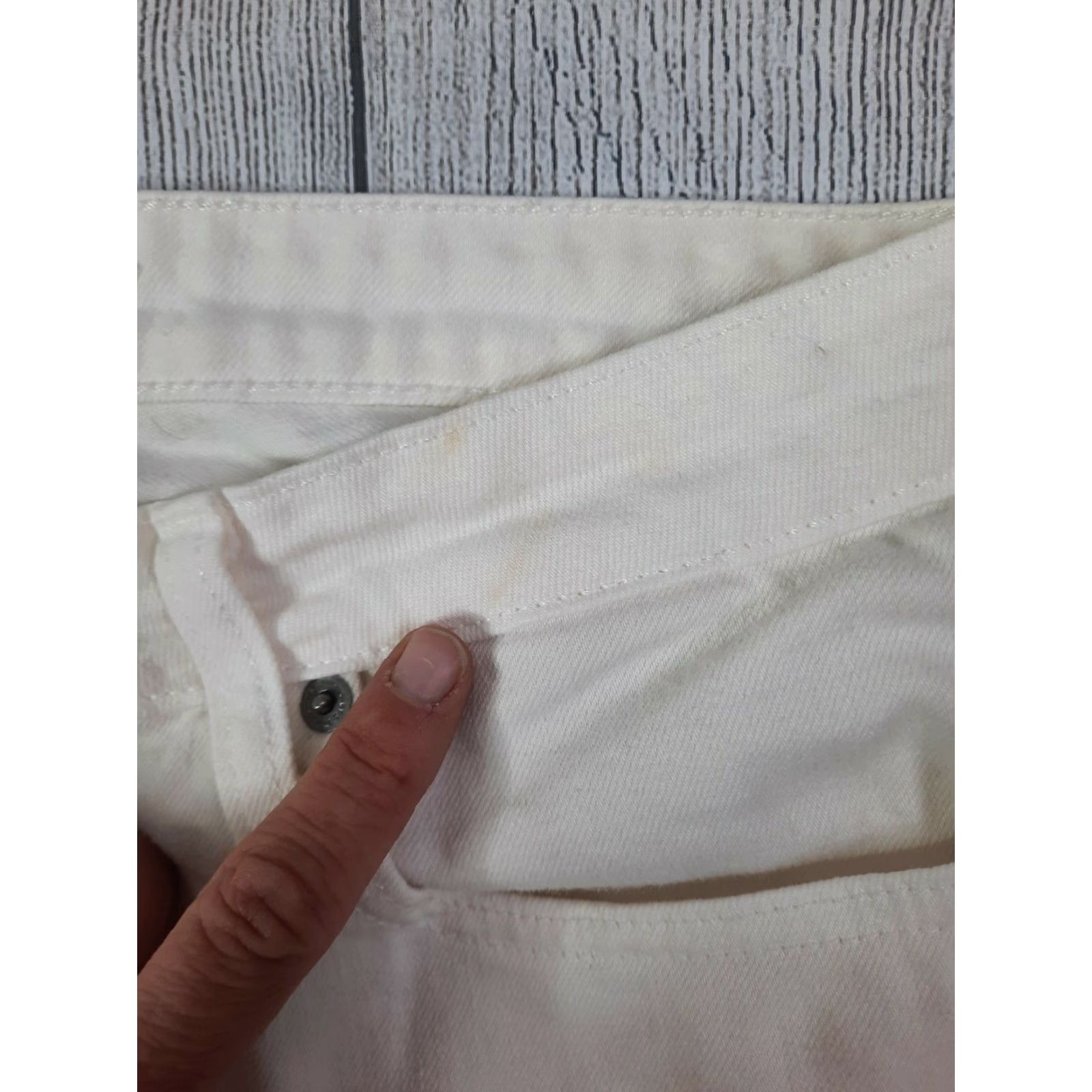 Denime BIG STAR Jeans Women's Remy Skinny Low Rise White Denim Crop 32x25 Slim Stretch Cotton Blend Jeans Women's Skinny Fit 30 32in 25in Star Theme Size 30" / US 8 / IT 44 - 4 Thumbnail