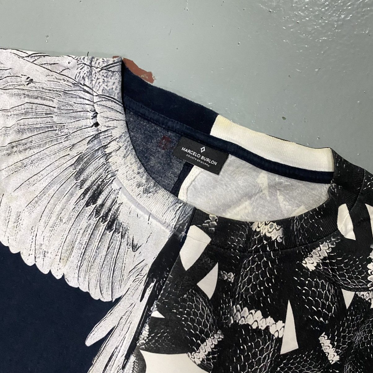 Marcelo Burlon Marcelo Burlon Snake Wing Tee Y2K Emo Archive Fashion Jacket Size US M / EU 48-50 / 2 - 4 Thumbnail