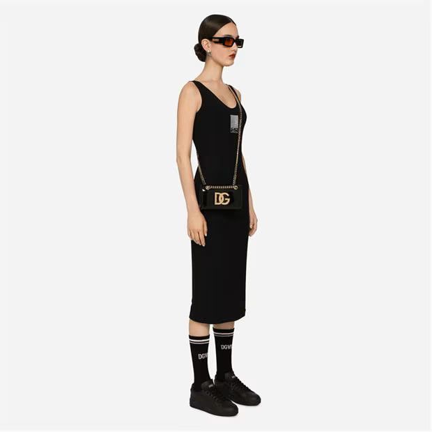 Dolce & Gabbana o1g2r1mq1024 Jersey Midi Dress in Black Size M / US 6-8 / IT 42-44 - 5 Thumbnail