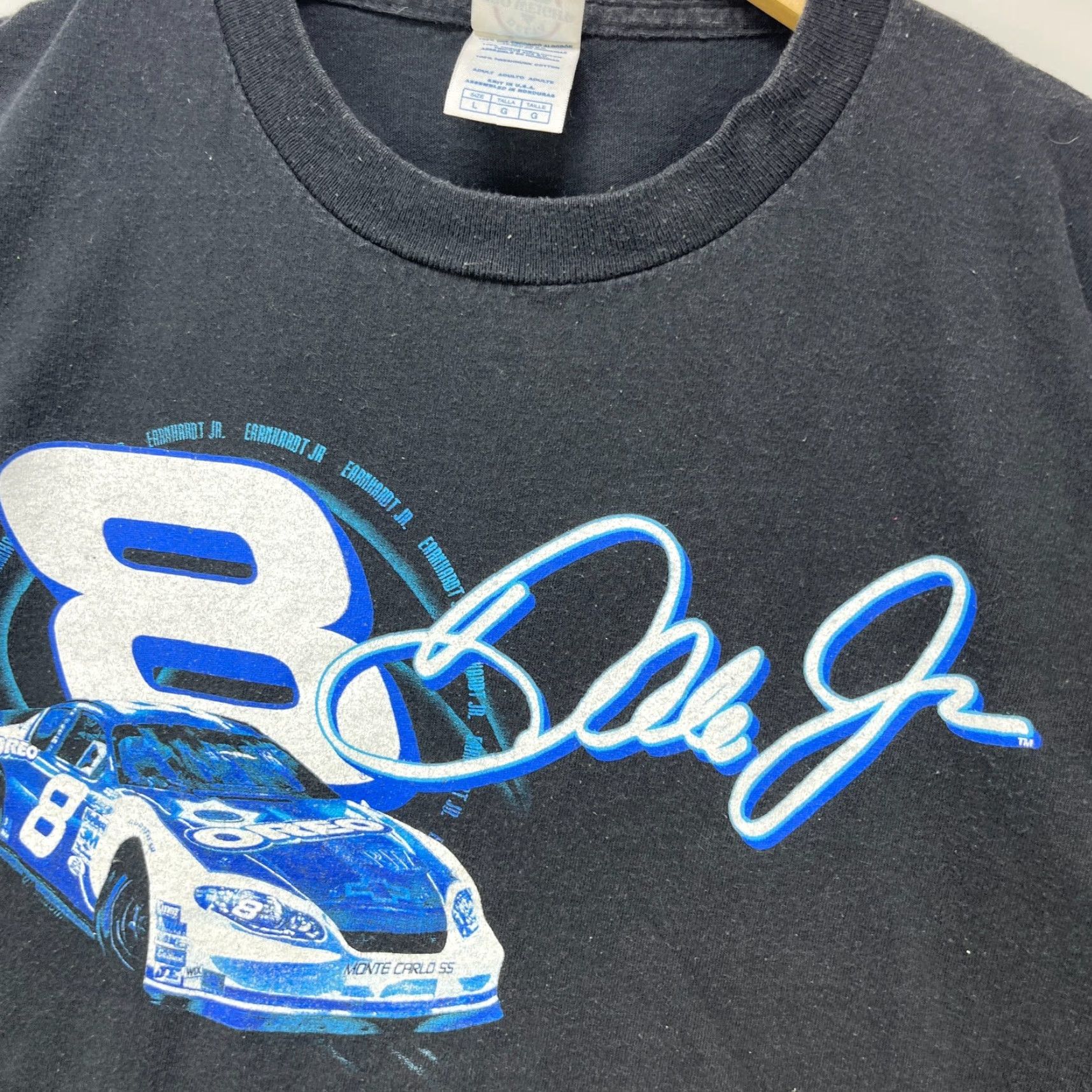 NASCAR VINTAGE NASCAR Dale Earnhardt Jr Oreo Racing T-Shirt Large Sun Faded Size US L / EU 52-54 / 3 - 3 Thumbnail
