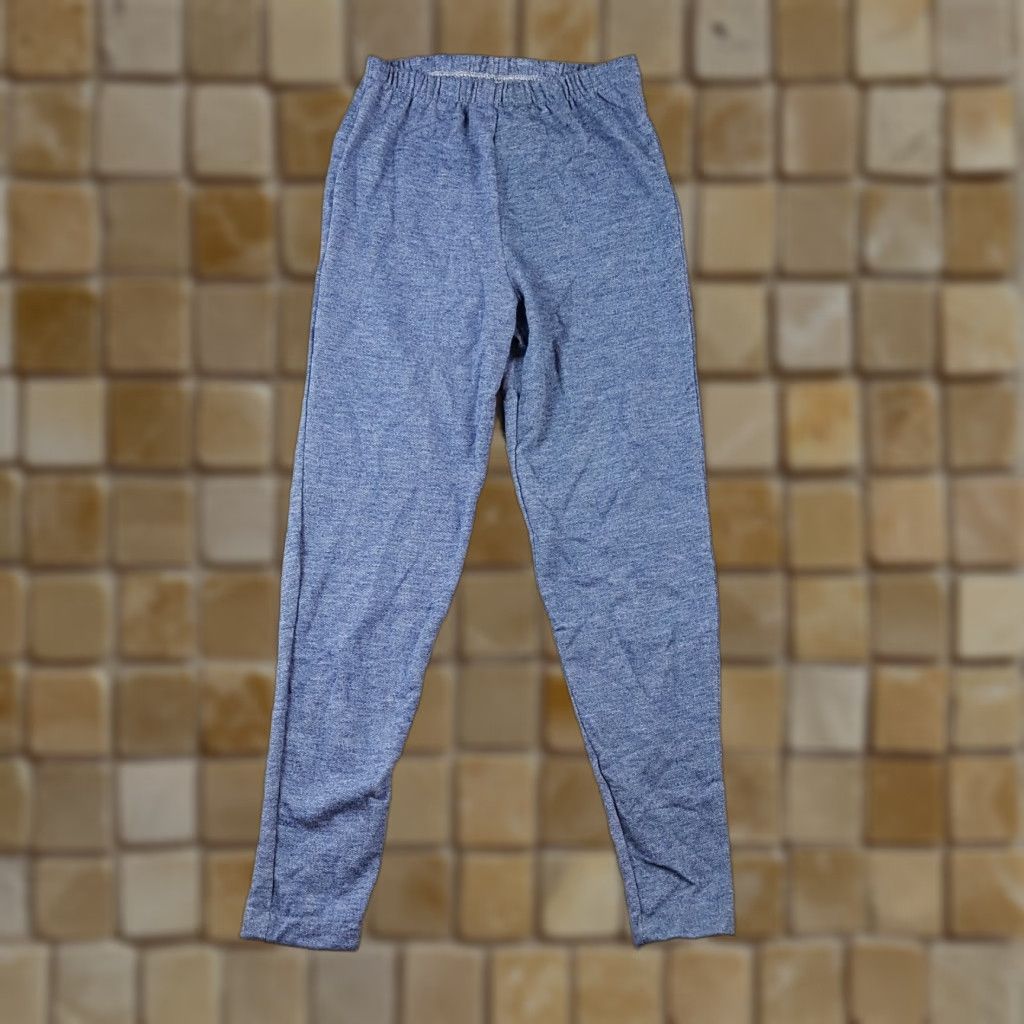 Vintage Vintage Peter Popovitch Women's Leggings M Blue 80s 90s Athletic Yoga Casual Retro Stretch Size 32" / US 10 / IT 46 - 1 Thumbnail