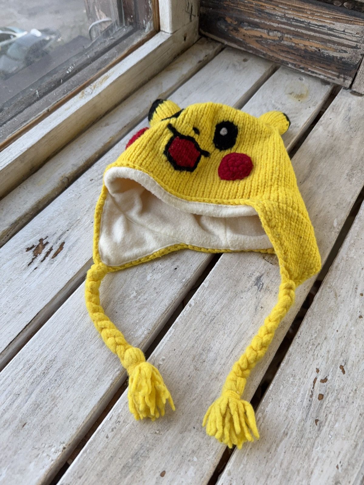 Japanese Brand × Nintendo × Pokemon RARE Y2K Pikachu Pokémon Beanie Hat Nintendo Size ONE SIZE - 1 Thumbnail