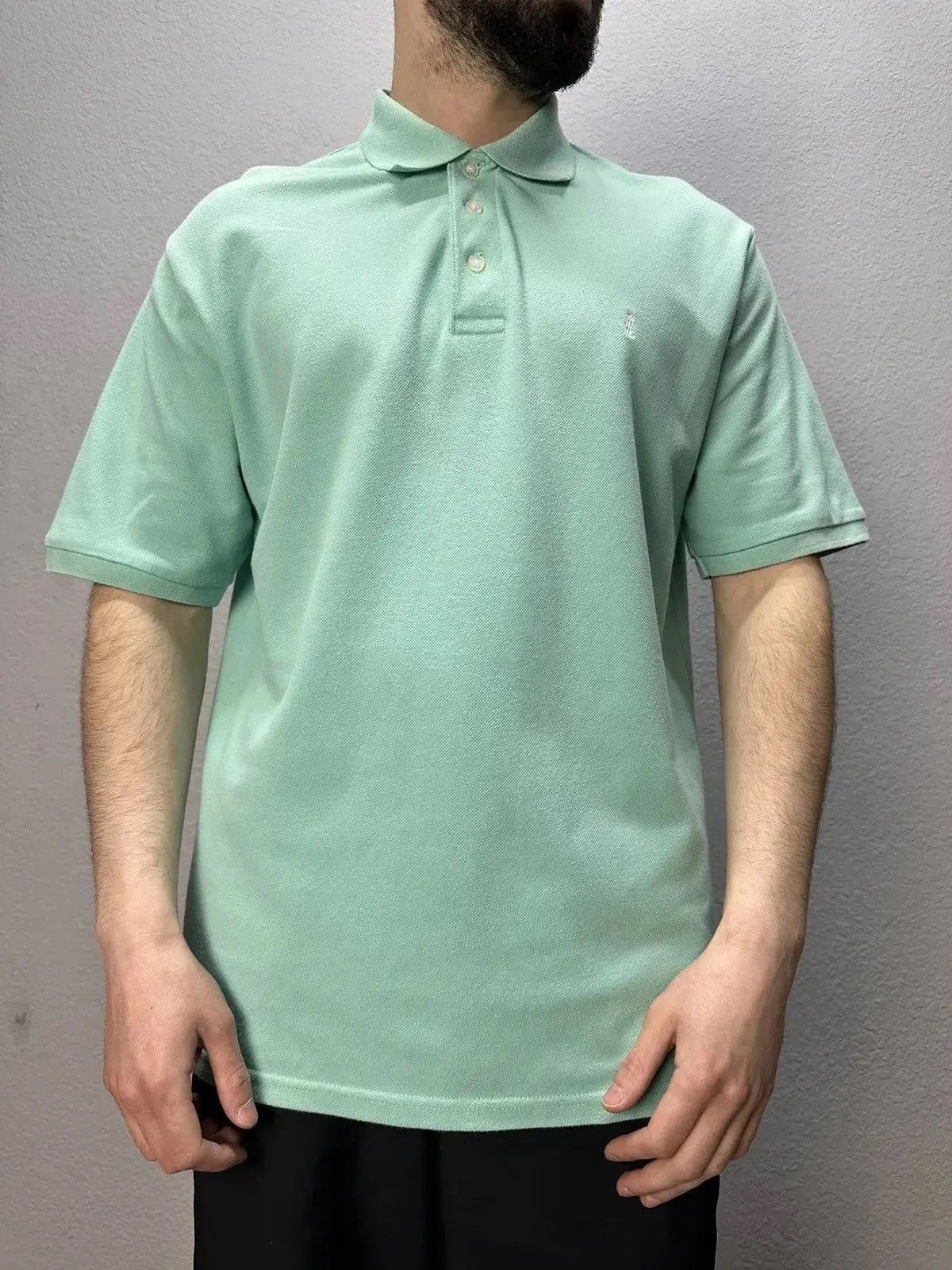 Vintage × Yves Saint Laurent ‼️Vintage Yves Saint Laurent Tee Men Quarter Zip Polo Logo Size US L / EU 52-54 / 3 - 4 Thumbnail