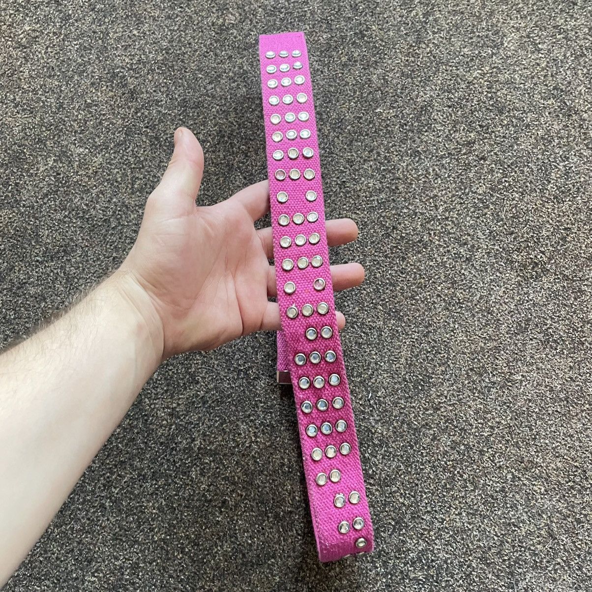 Vintage Vintage 90s Hot Pink Studded Alt Goth Belt Archive Grunge OS Size ONE SIZE - 4 Thumbnail