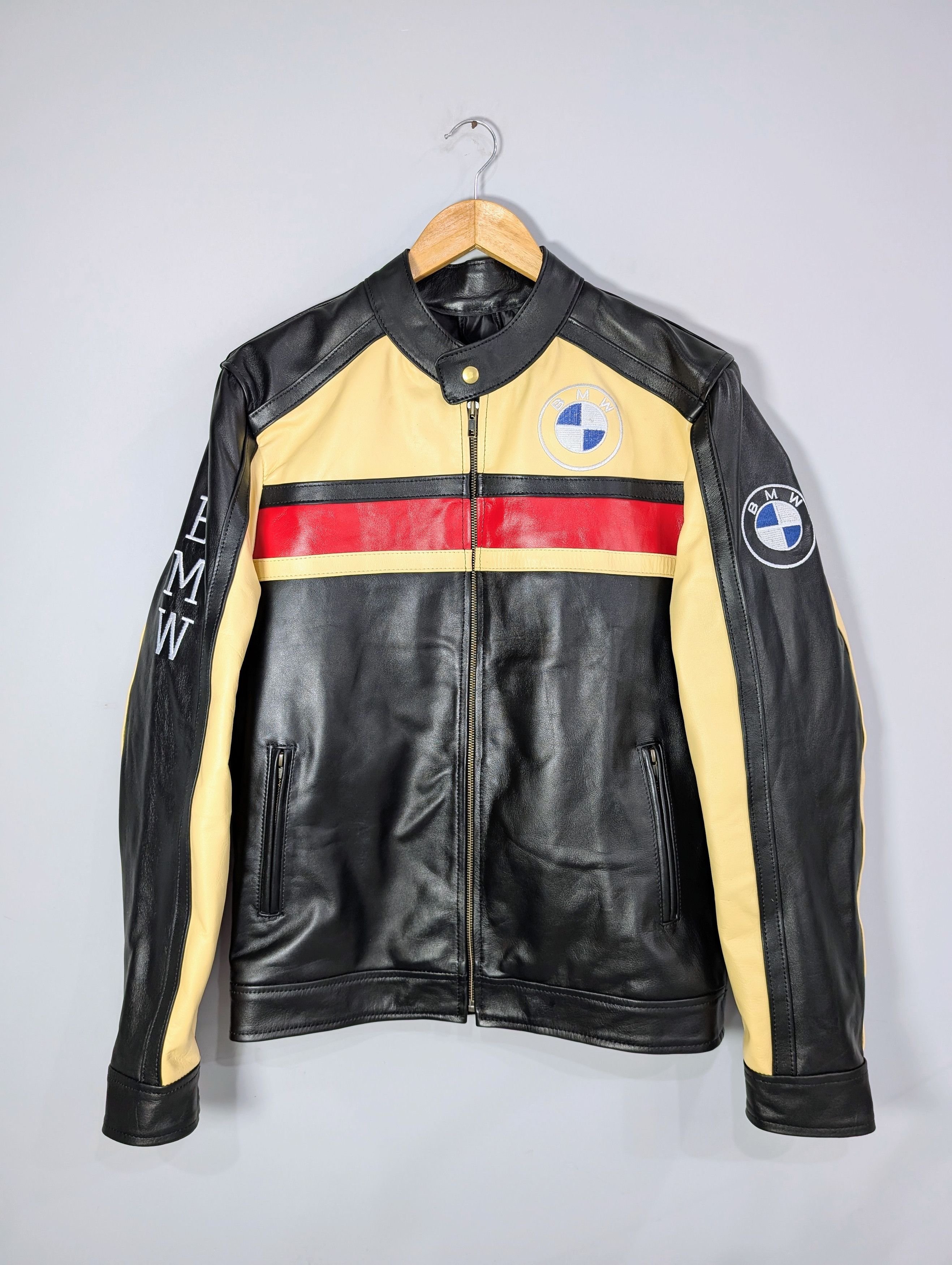 Vintage 🔥BMW🔥 Vintage 70s Racing Leather Jacket Rare Size XL / US 12-14 / IT 48-50 - 1 Thumbnail
