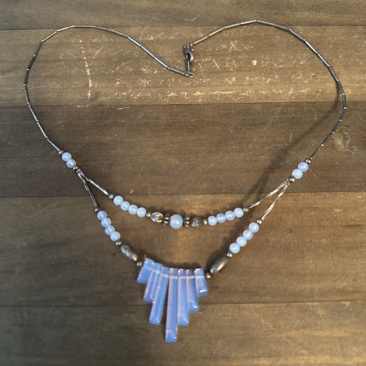 Vintage Vintage moonstone liquid silver layered necklace Size ONE SIZE - 2 Thumbnail
