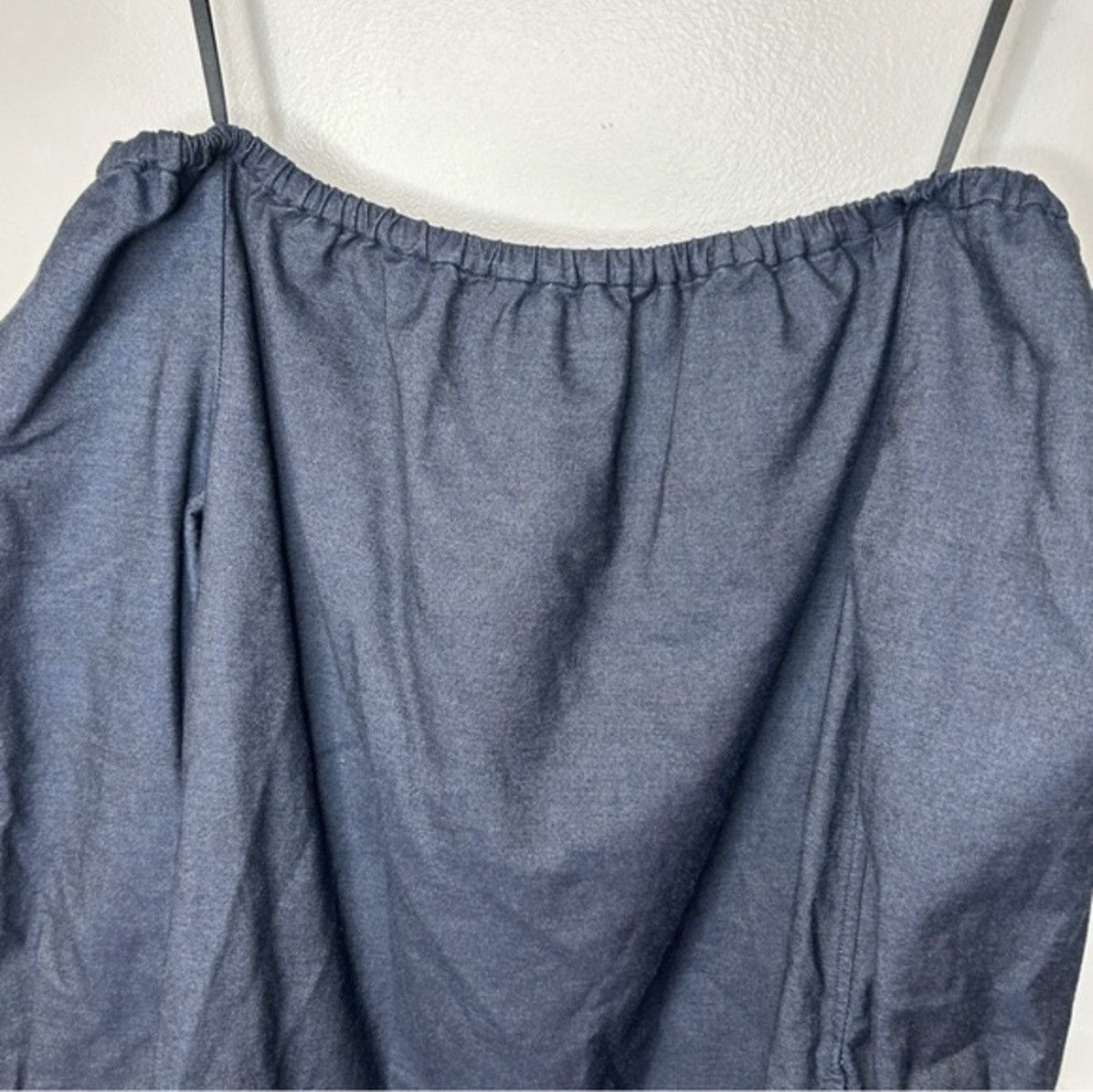 Rag & Bone Rag & Bone Blue Chambray Off the Shoulder Mini Dress‎ Size M Size M / US 6-8 / IT 42-44 - 6 Thumbnail