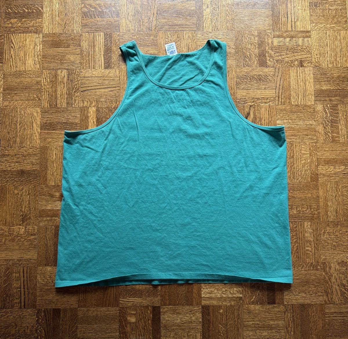 Vintage Vintage 90s Jerzees Blank Green Tank Top Size US XXL / EU 58 / 5 - 1 Thumbnail