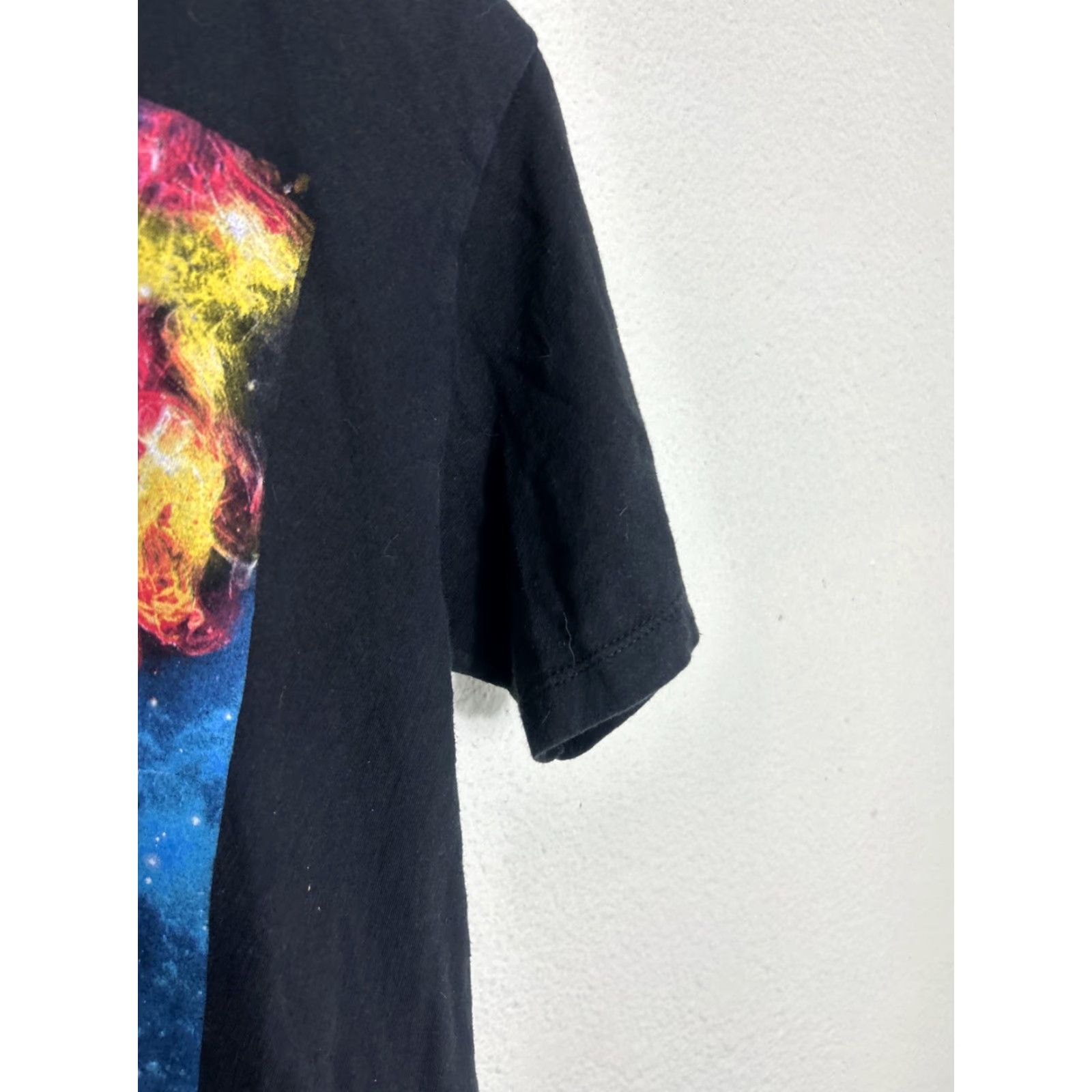 Vintage Albert Einstein Space Shirt Womens Medium Yellow Graphic Tee Black Blue Red Size M / US 6-8 / IT 42-44 - 5 Thumbnail