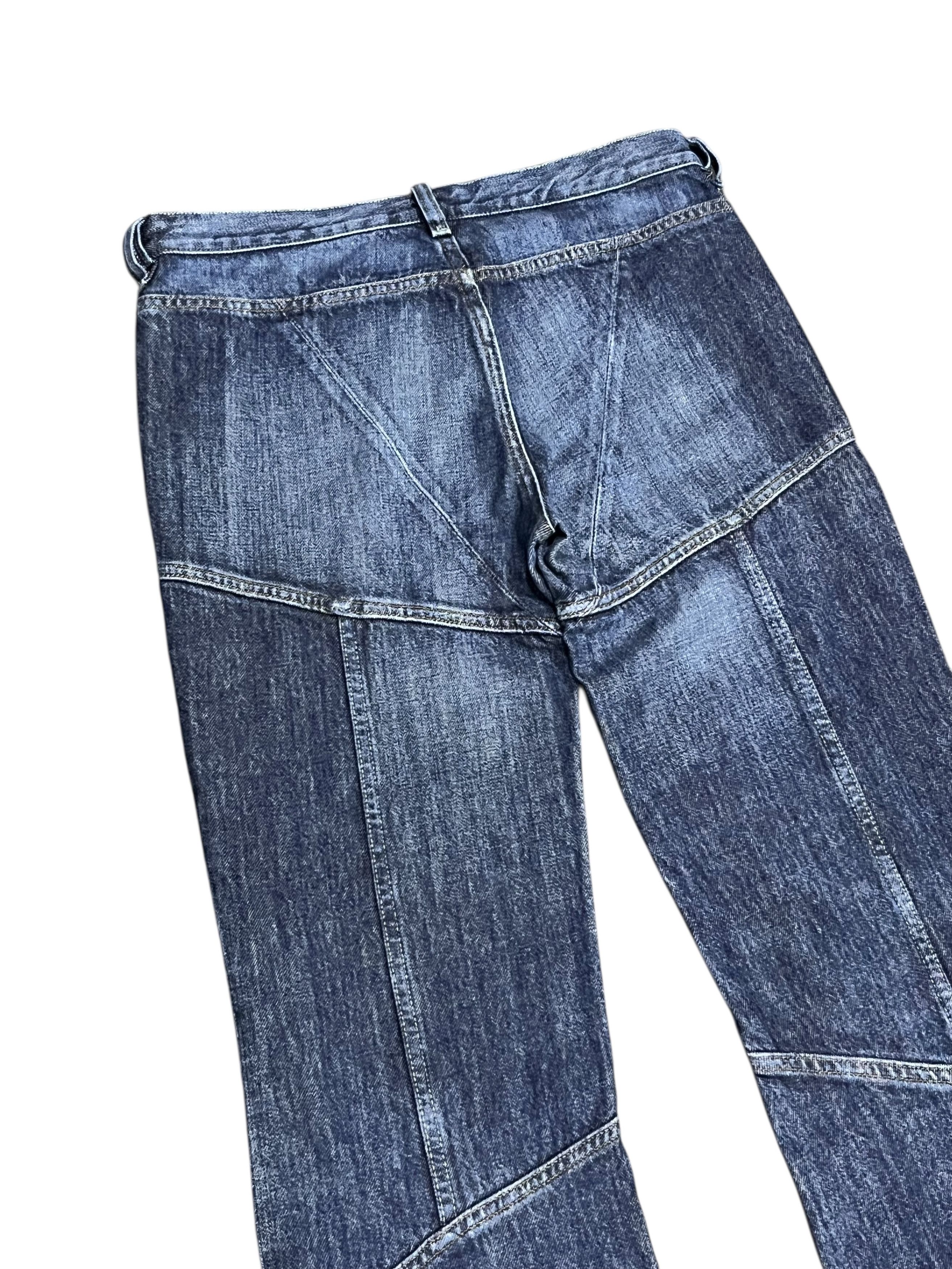 Diesel × Kapital × Vintage FYE🔥Vintage DIESEL INDUSTRY ITALY Spliced Denim Flare Jeans Size 29" - 5 Thumbnail