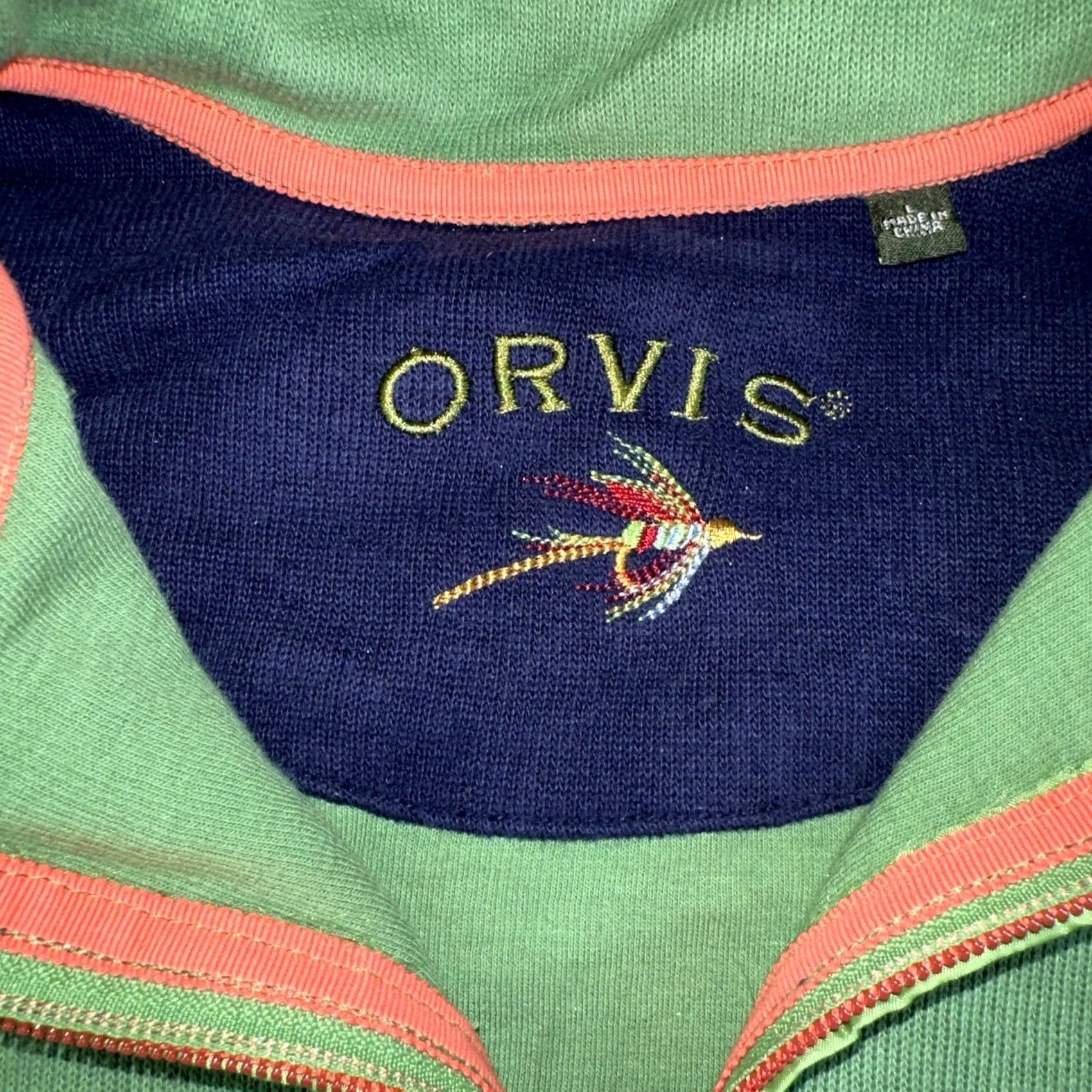 Orvis Orvis Men Sweater Pullover 1/4 Zip Green L Size US L / EU 52-54 / 3 - 2 Thumbnail