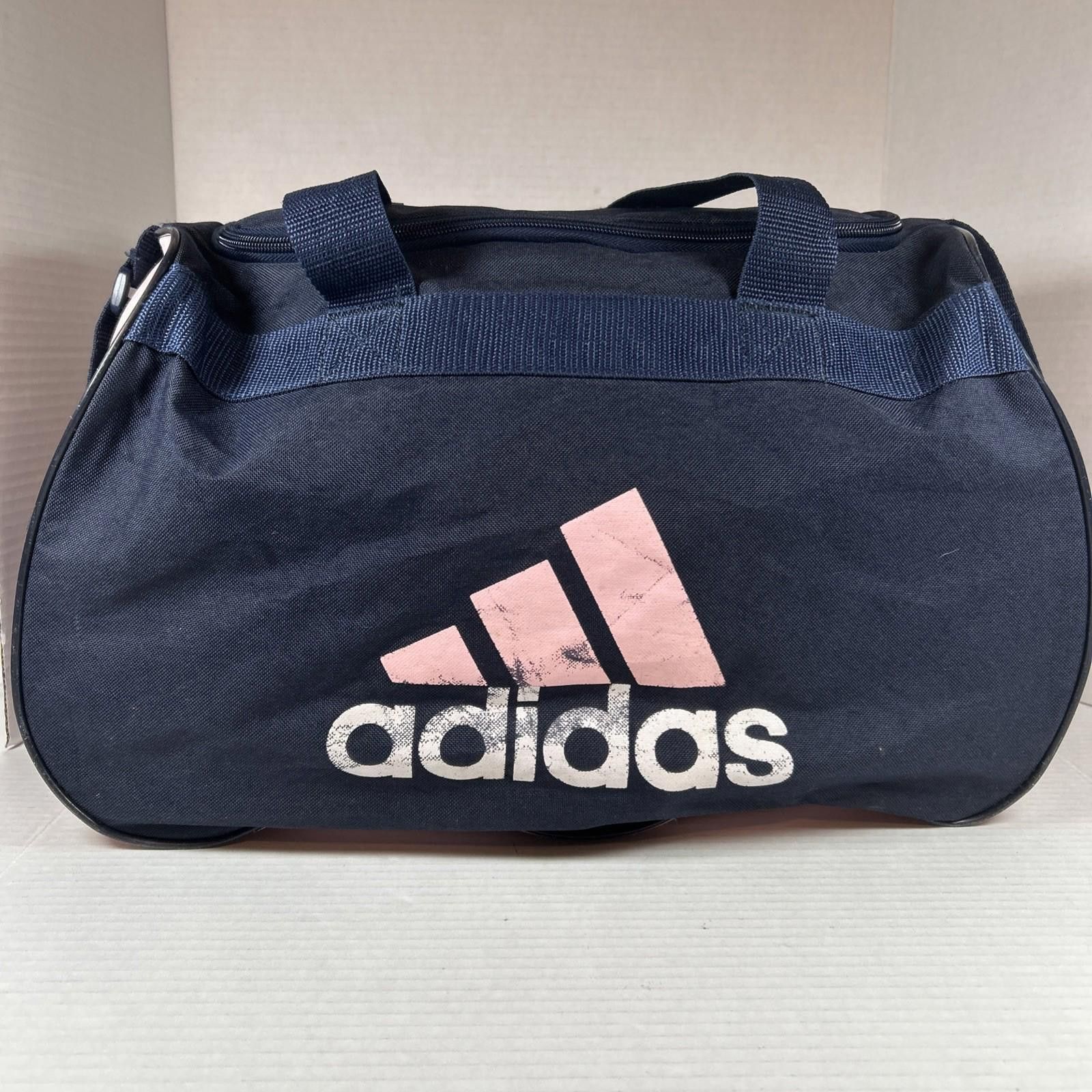 Adidas ADIDAS Defender Duffel Bag Blue Pink Fonts Gym Travel Size ONE SIZE - 1 Thumbnail