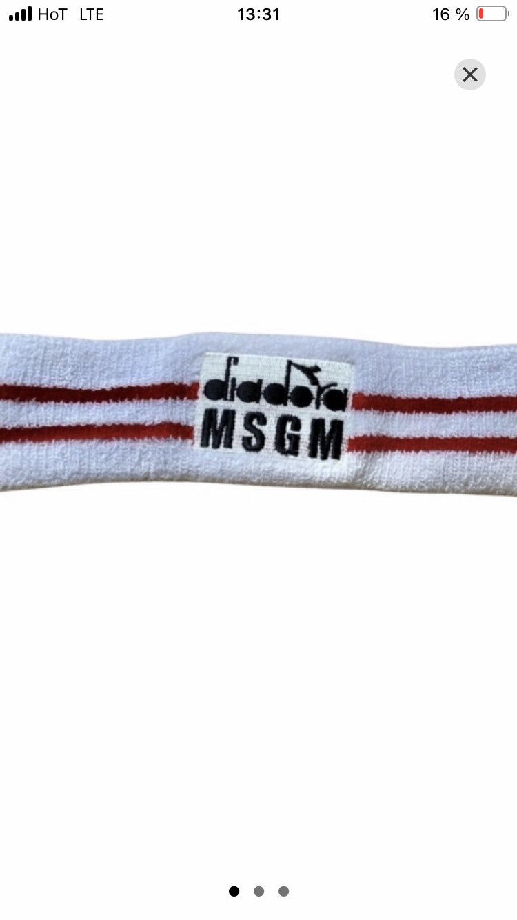 image of Msgm X Diadora Headband in White, Men's