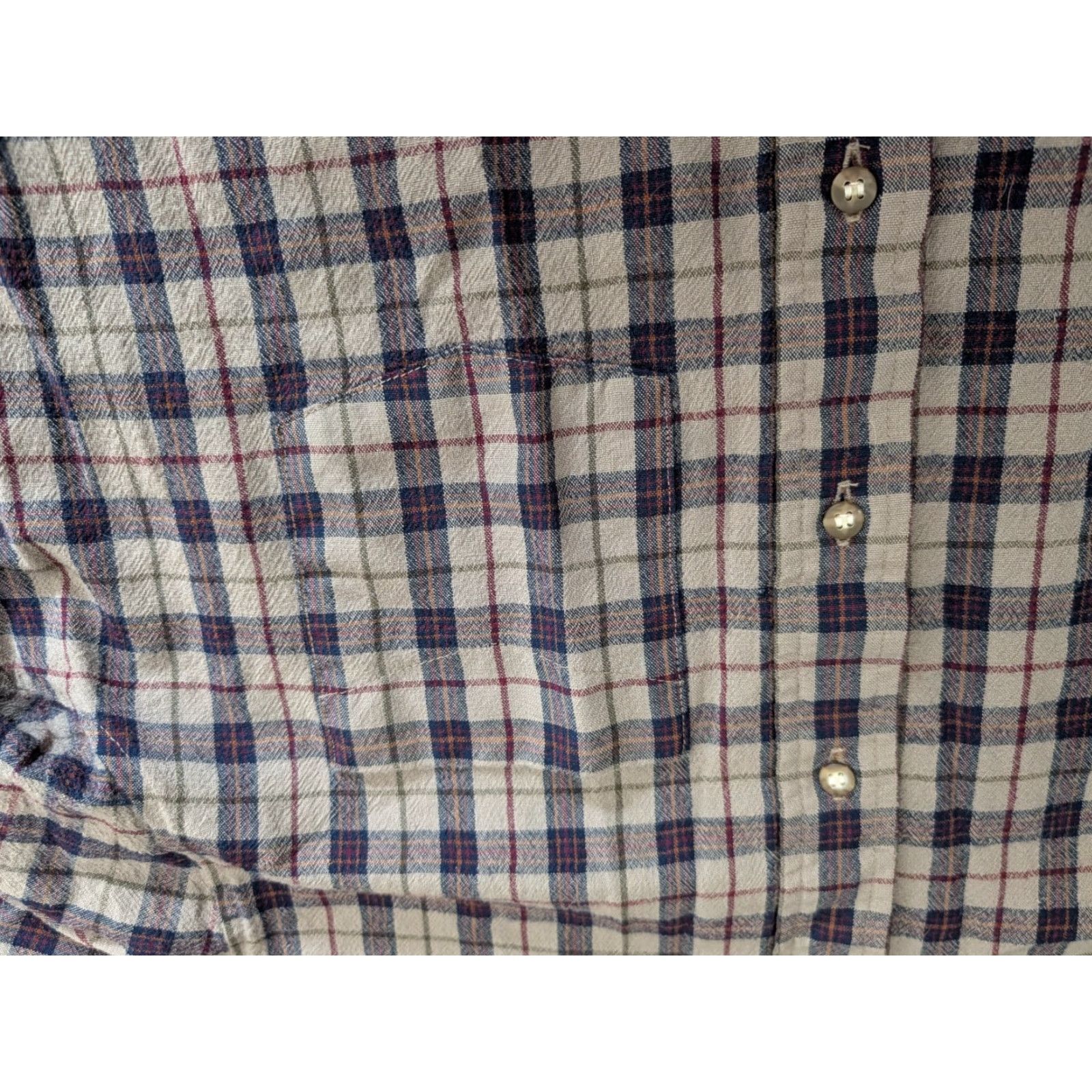 Pendleton VINTAGE Pendleton Wool Plaid Flannel Button-Up Shirt L Tan/Green/Red/Orange USA Outdoor Mens 80s Size US L / EU 52-54 / 3 - 5 Thumbnail