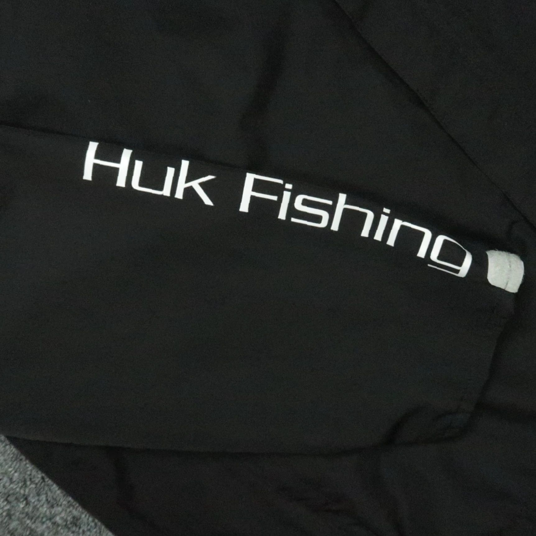 Vintage Huk Jacket Mens 2XL Black Full Zip Hooded Pockets Waterproof Rain Coat Weather Outwear Regular Fit Jacket Size US XXL / EU 58 / 5 - 4 Thumbnail