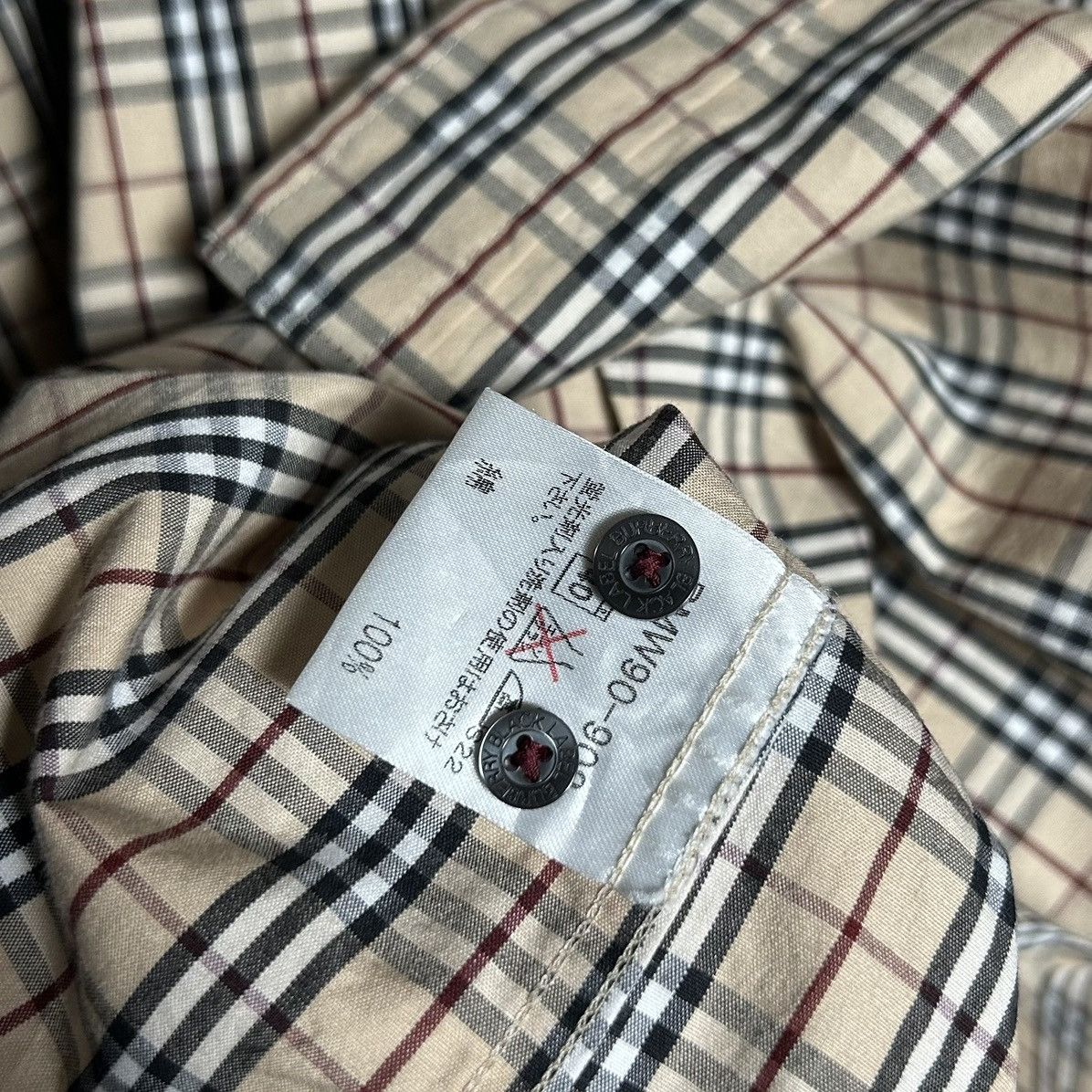 Burberry × Vintage Vintage Burberry Black Label Nova Check Shirt Size US M / EU 48-50 / 2 - 6 Thumbnail