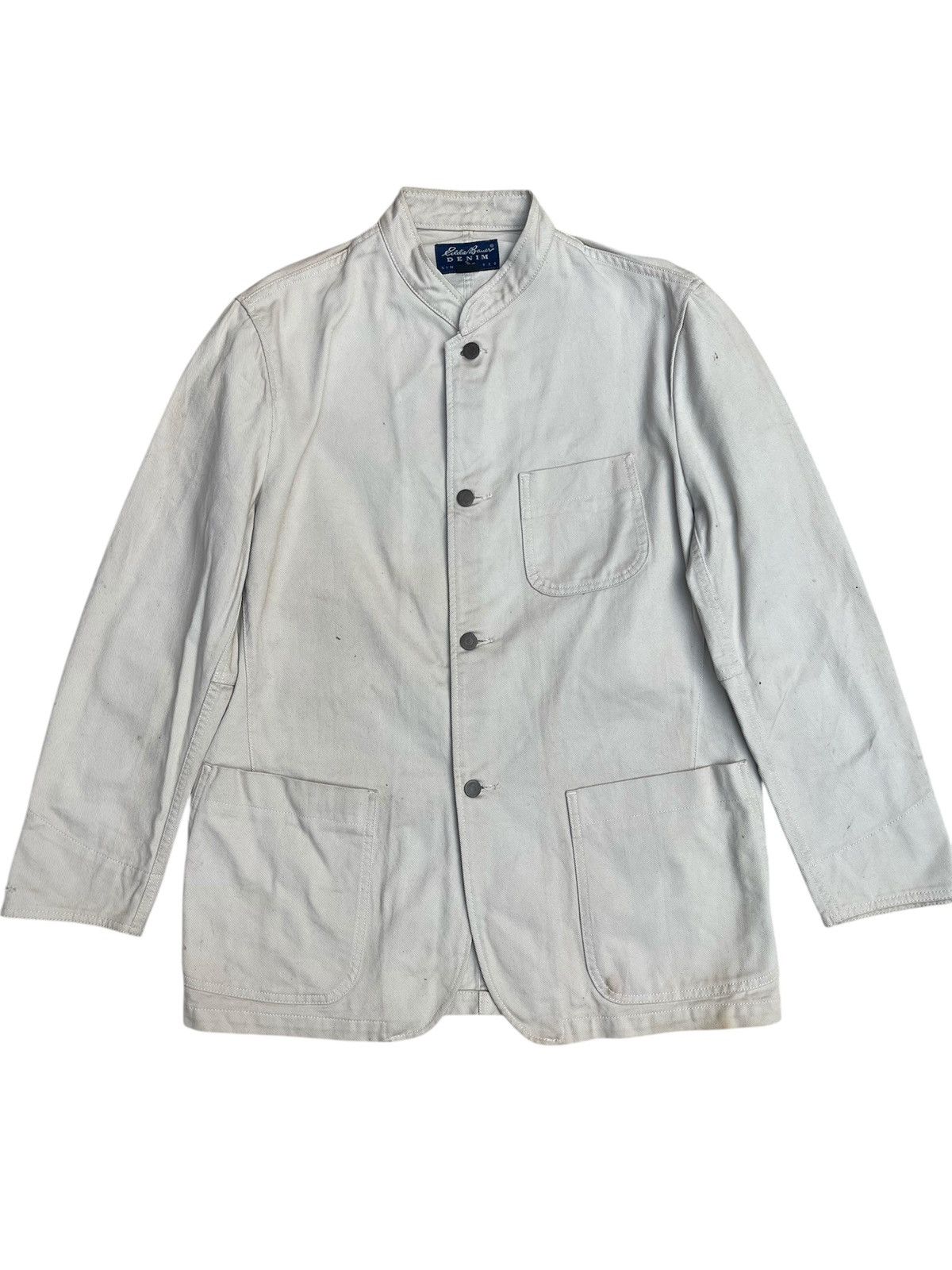 Eddie Bauer Eddie Bauer Denim Jacket Made in Japan Mandarin Collar Size US S / EU 44-46 / 1 - 1 Thumbnail