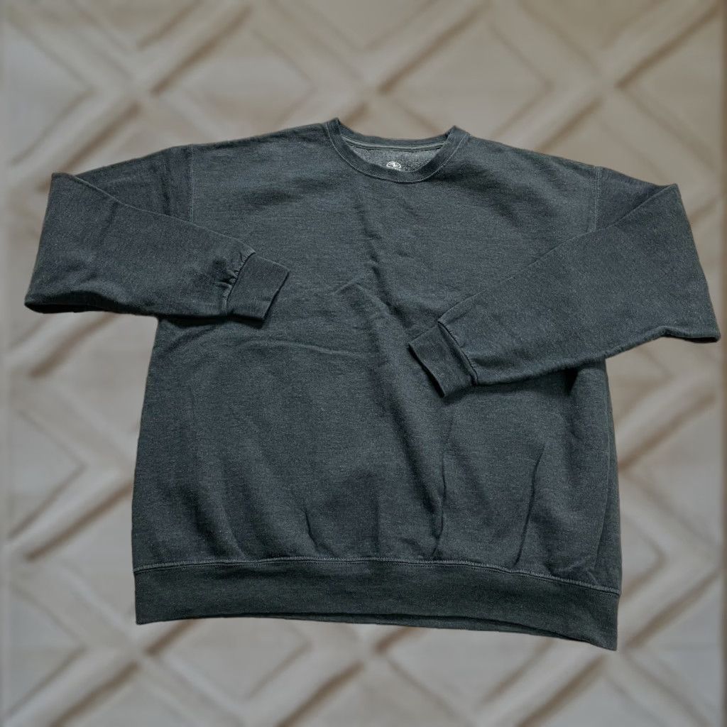 Athletic Works Athletic Works Pullover Sweatshirt Mens XL Dark Gray Crew Neck Fleece Outdoor Size US XL / EU 56 / 4 - 1 Thumbnail
