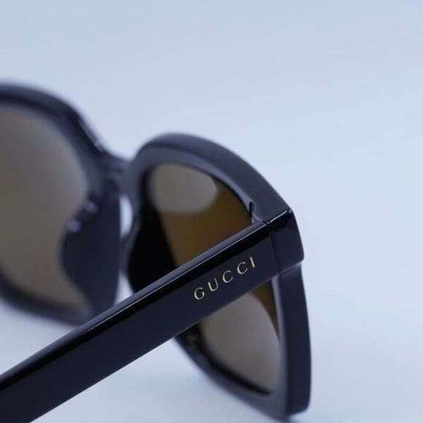 Gucci New Gucci GG1582SK 004 Sunglasses - Black Frame, Brown Size ONE SIZE - 7 Thumbnail
