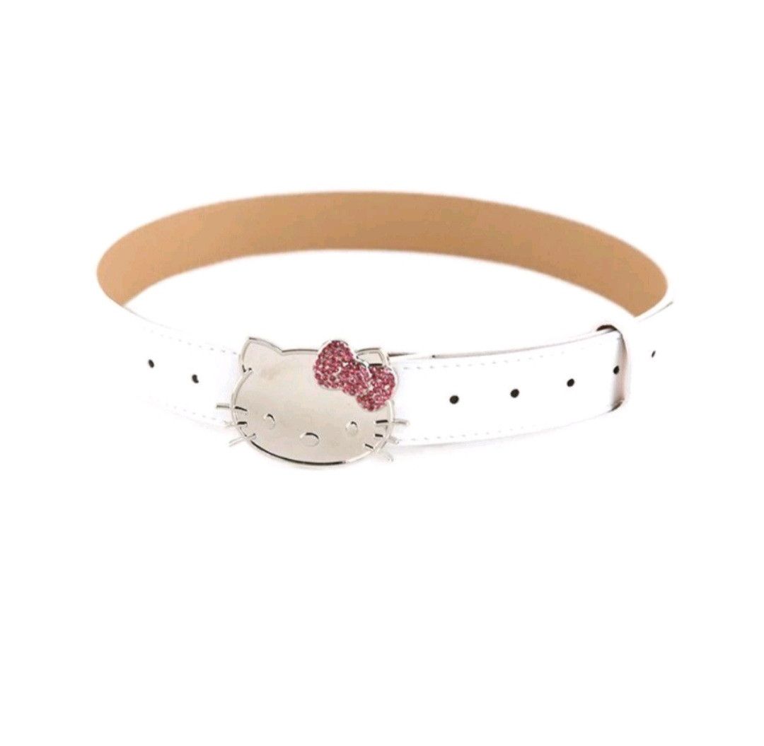 Japanese Brand 💥Hello kitty Streetwear white colour pu belt Size ONE SIZE - 2 Thumbnail