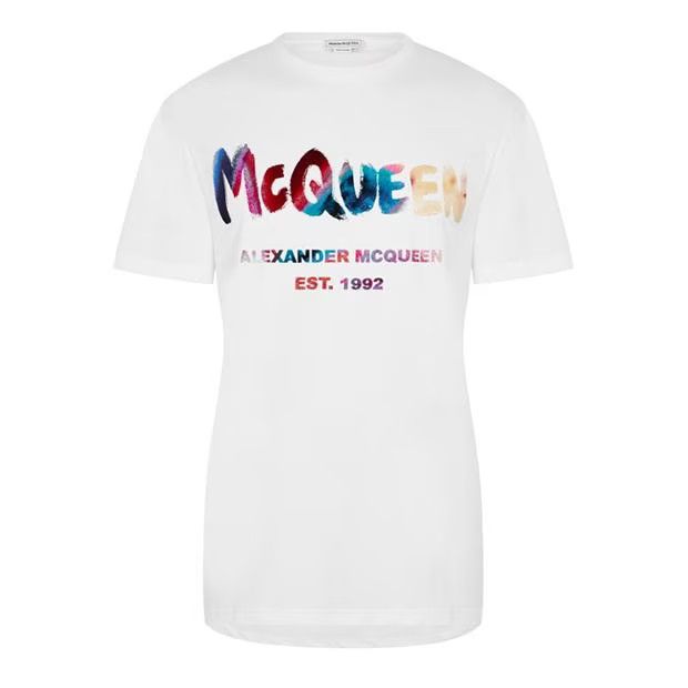 image of Alexander Mcqueen O1G2R1Mq0324 T-Shirt In White, Men's (Size Large)