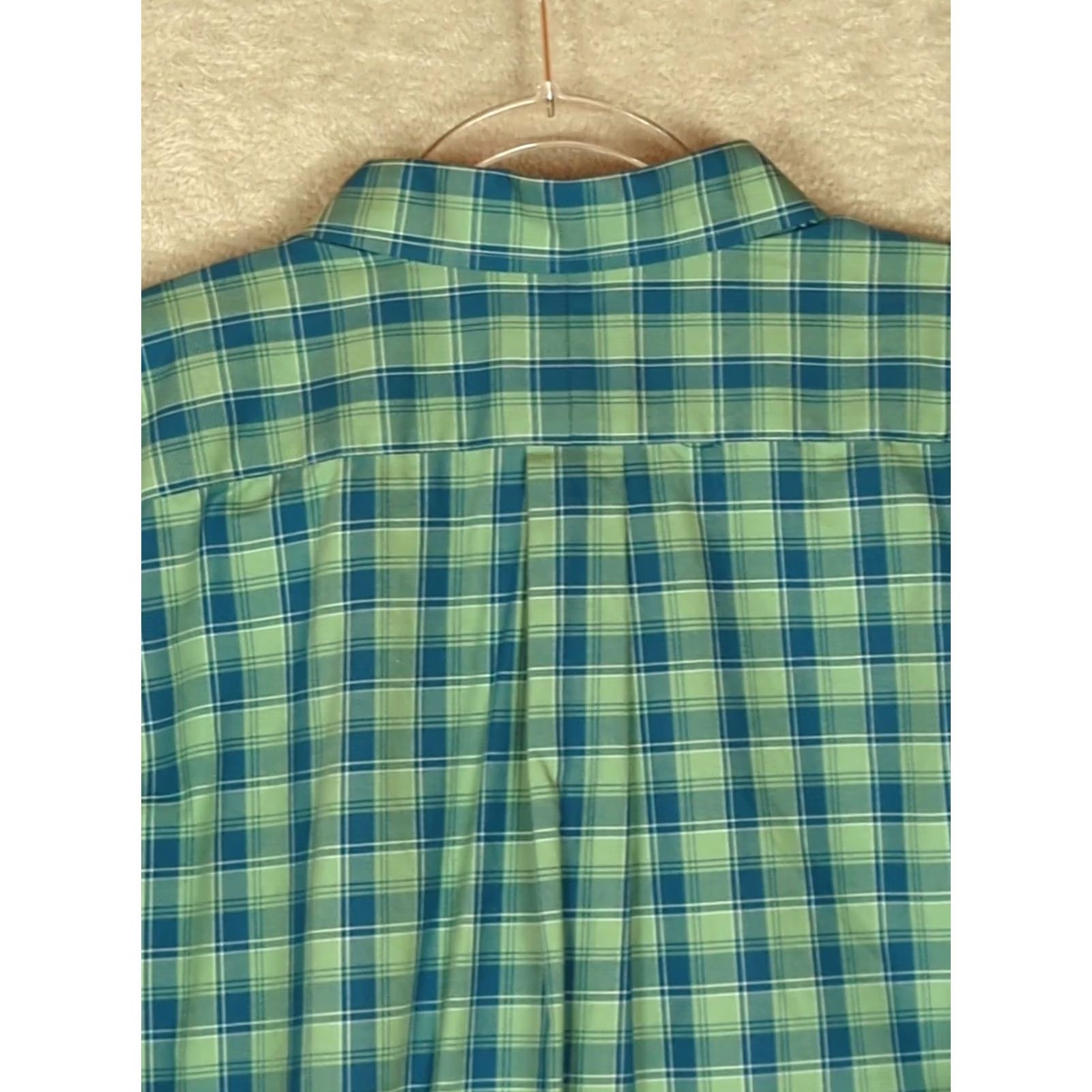 Vintage L.L. Bean Traditional Fit Shirt XXL Green Plaid Long Sleeve Button-Up Mens Big & Tall Size US XXL / EU 58 / 5 - 4 Thumbnail