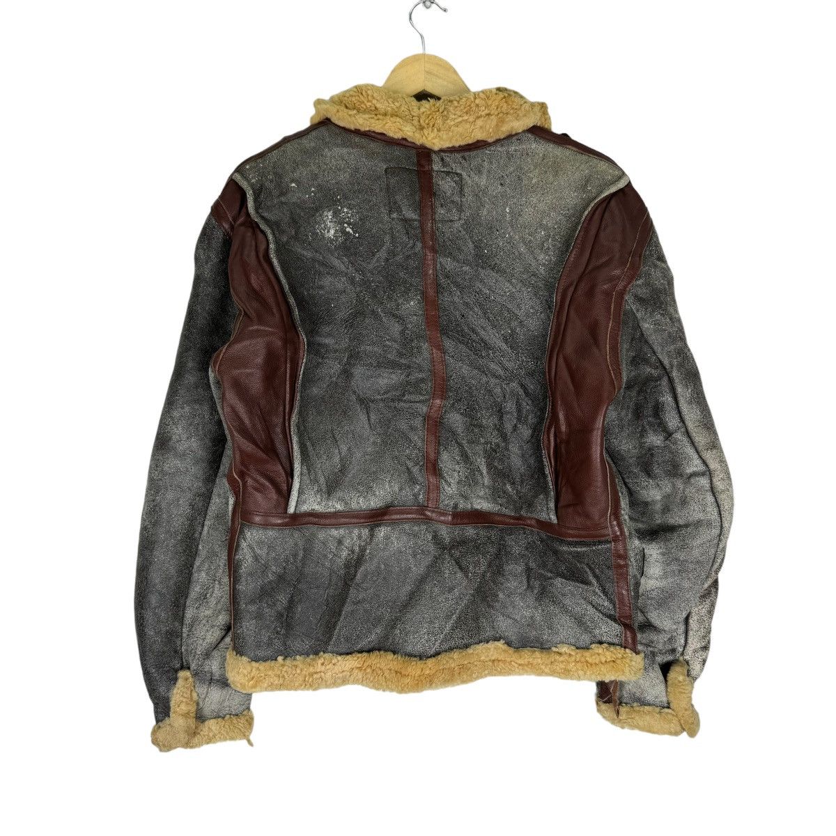 Harley Davidson ☀️HARLEY DAVIDSON B3 SHEEPSKIN BIKERS LEATHER JACKET Size US L / EU 52-54 / 3 - 12 Thumbnail