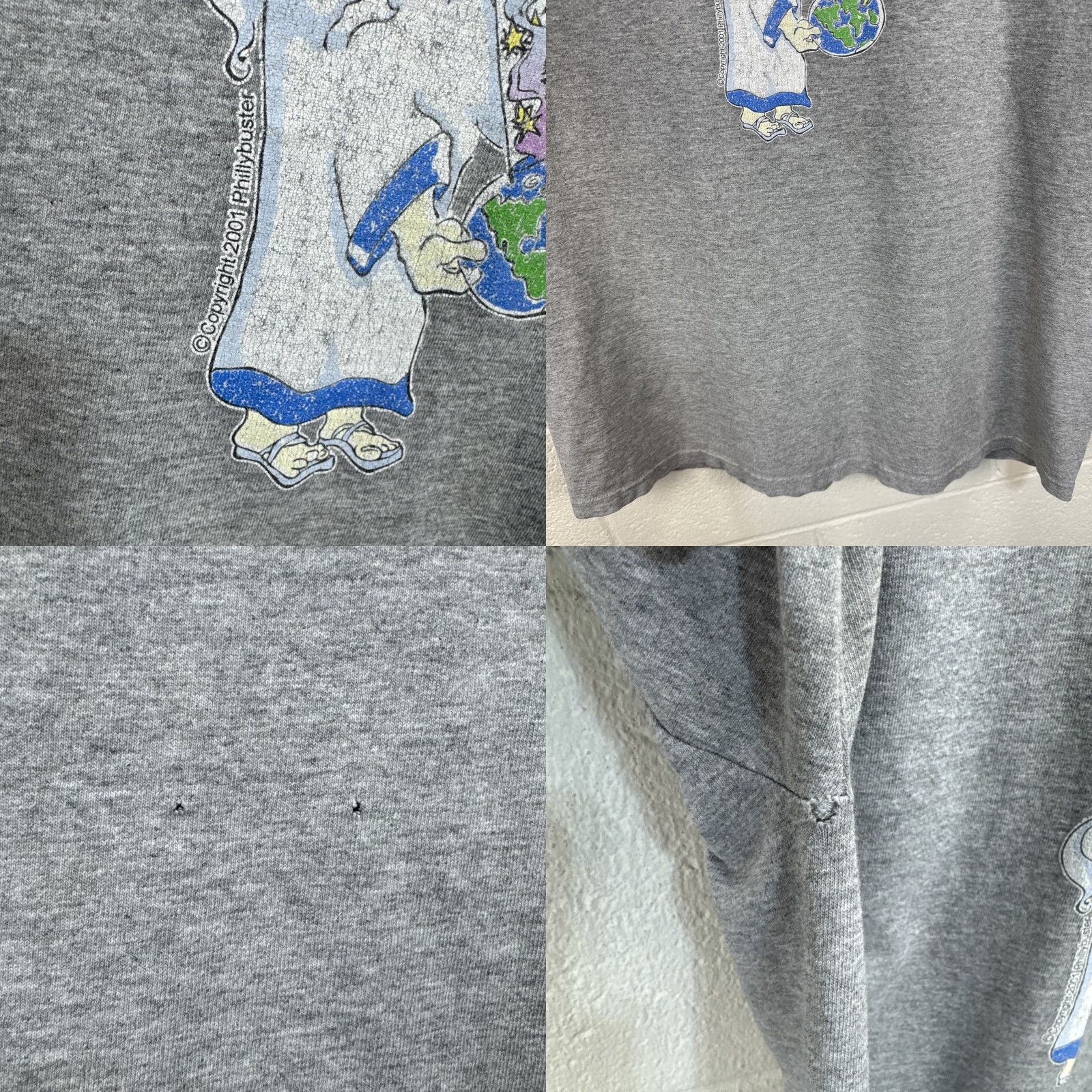 Theory VINTAGE The Big Bong Theory T Shirt Jesus Weed Cannabis Parody Mens Large Ringer Shirt Gray Cotton Graphic Print Philadelphia? Size US L / EU 52-54 / 3 - 9 Thumbnail
