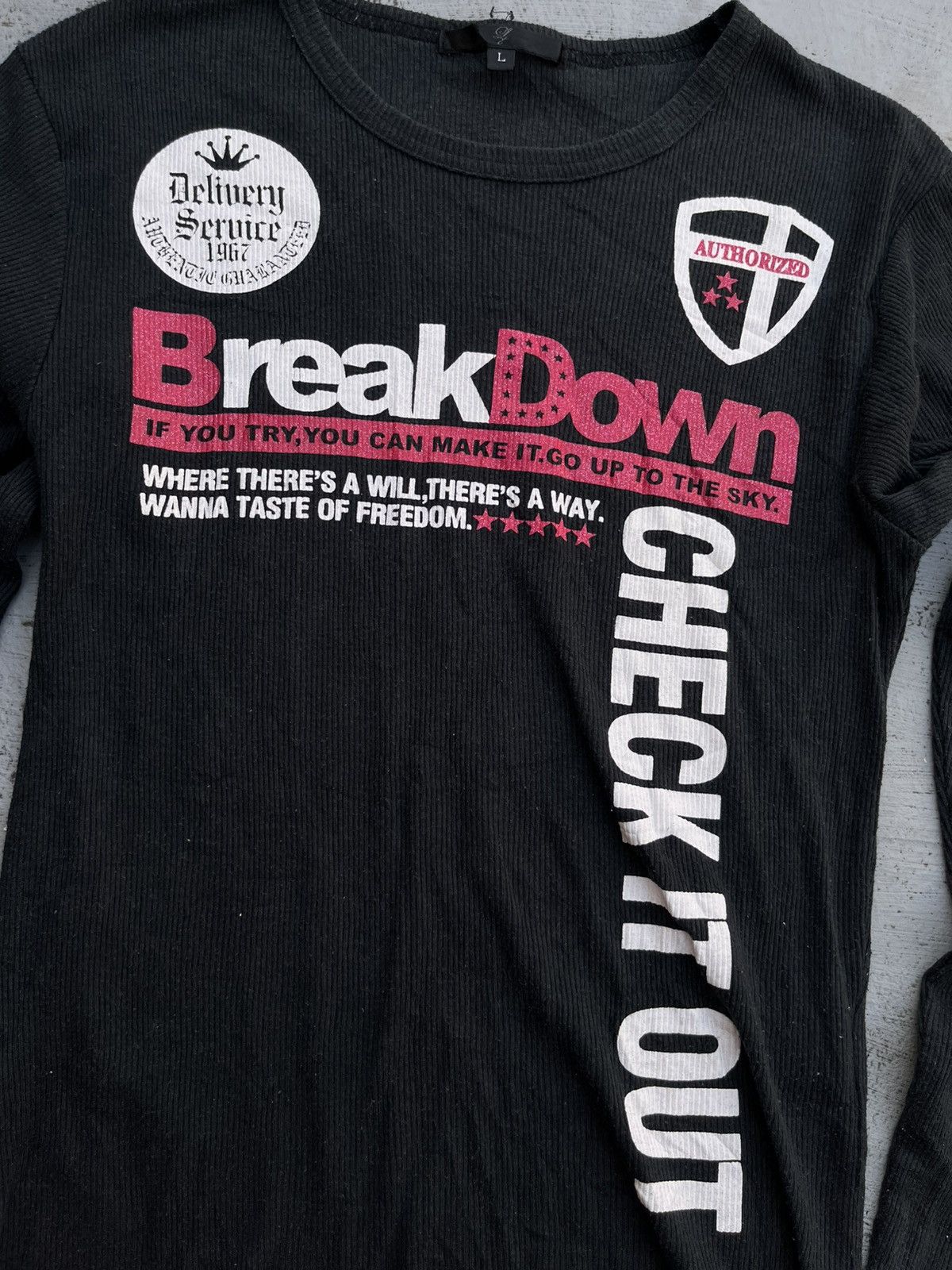 If Six Was Nine × Japanese Brand × Le Grande Bleu (L.G.B.) JAPANESE BREAK DOWN GOTHIC POEM LONGSLEVEE PUNK Size US S / EU 44-46 / 1 - 8 Thumbnail