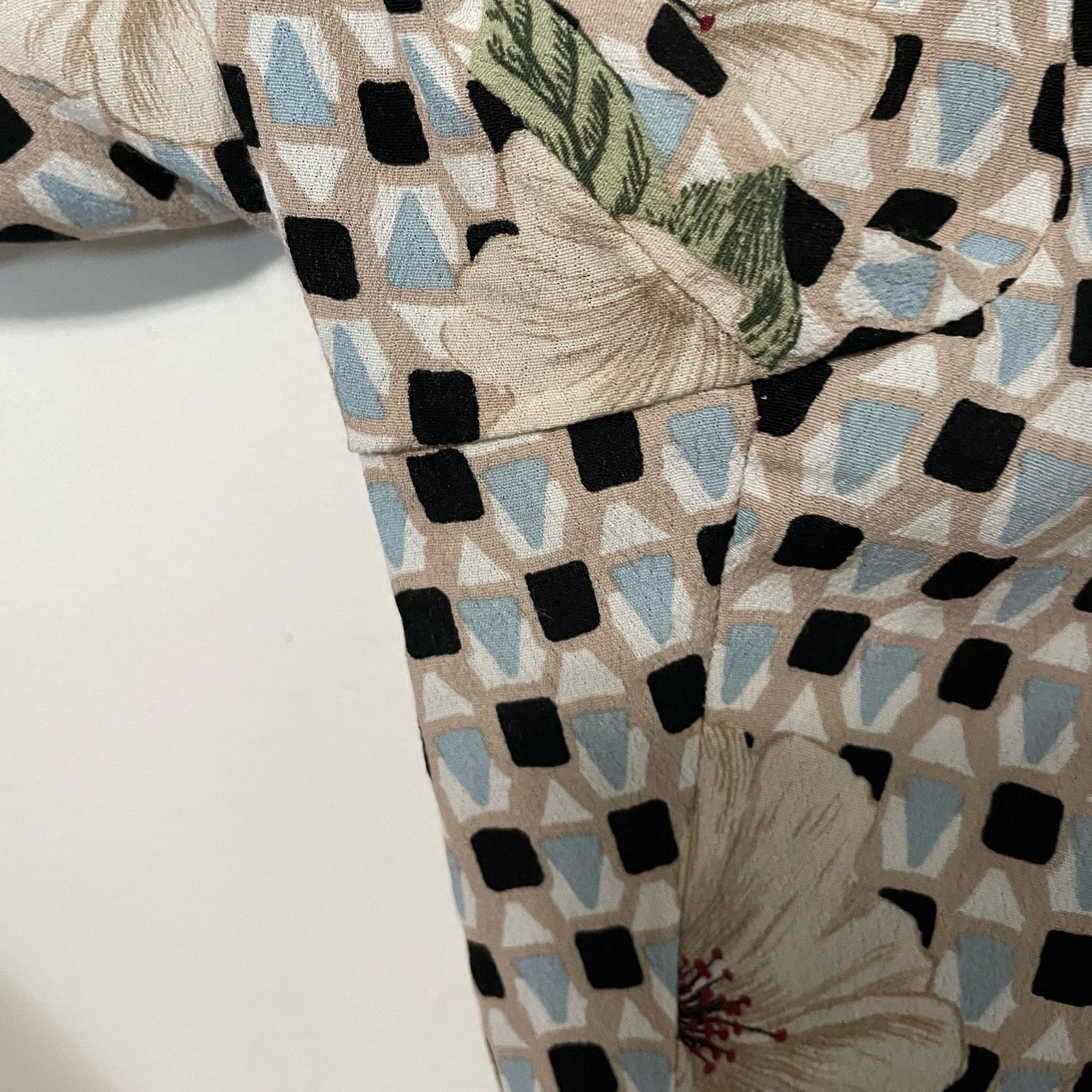 Zara Zara Floral Geometric Pants S Womens Tapered Pockets Career Size 30" / US 8 / IT 44 - 2 Thumbnail