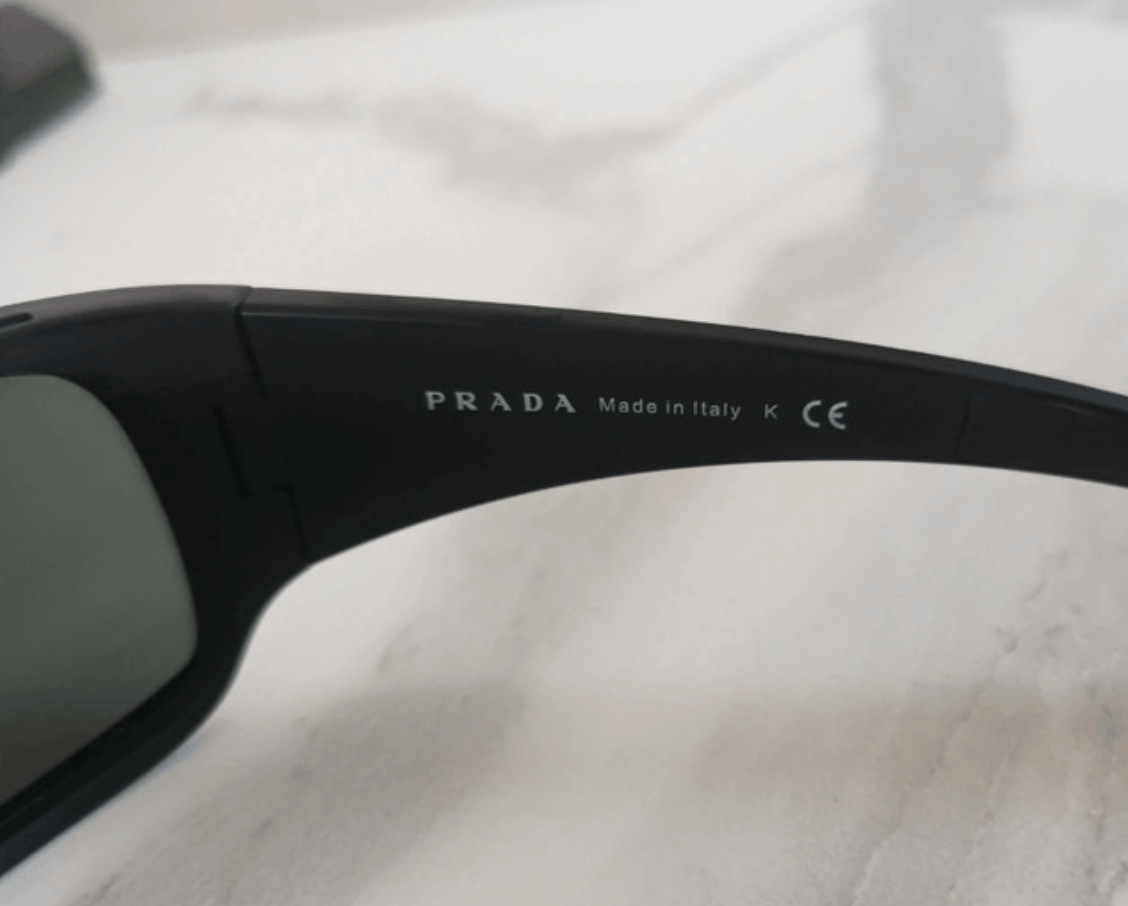 Prada PRADA Sunglasses Sport Rectangle Wrap Shield Metal Symbole Size ONE SIZE - 4 Thumbnail