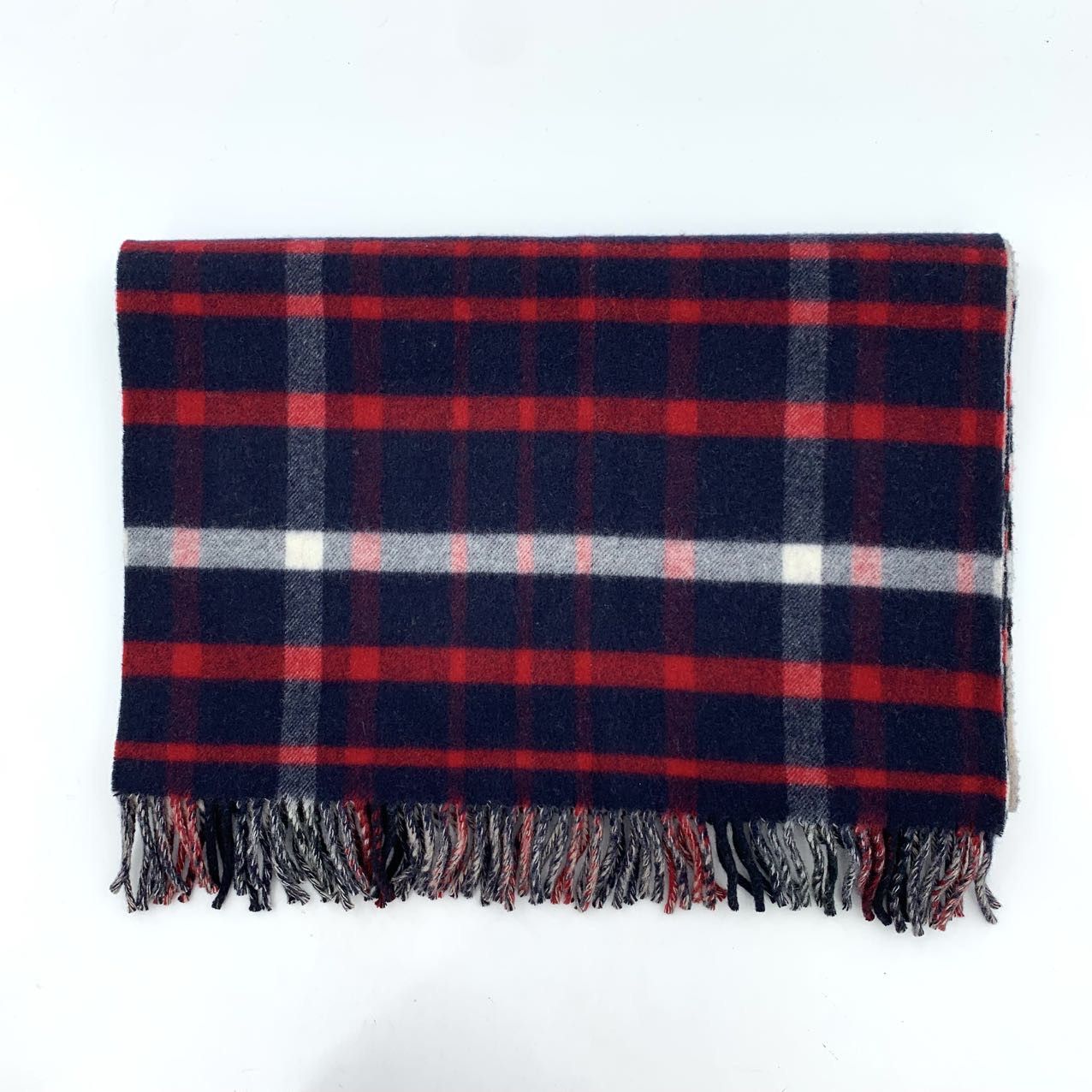 Burberry Burberry Colorblock Wool Fringe Scarf (200×50 cm) Size ONE SIZE - 1 Thumbnail